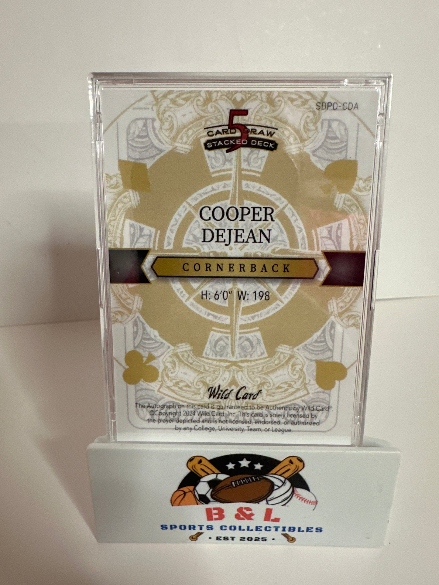 2024 Cooper DeJean AUTO Wild Card 5 Card Draw Pink Queen Of Diamonds Auto 1/1