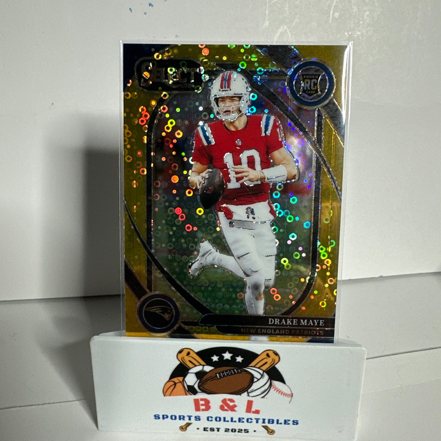 DRAKE MAYE 2024 Panini Select Club Level #218 GOLD Disco Prizm 5/10 ⭐️🔥😳RC!!!