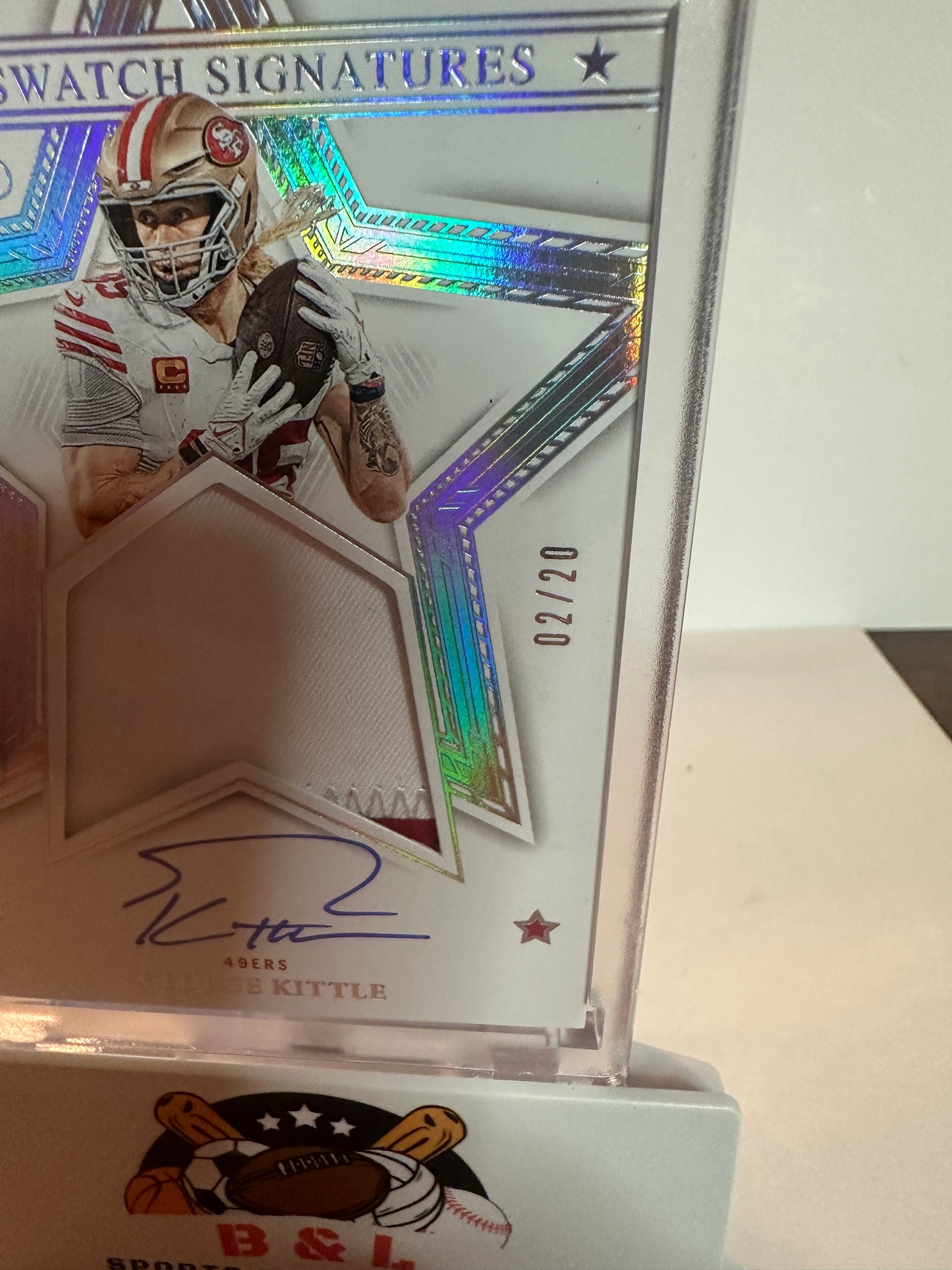 2023 Panini Flawless George Kittle Jersey patch Auto 02/20! 🔥