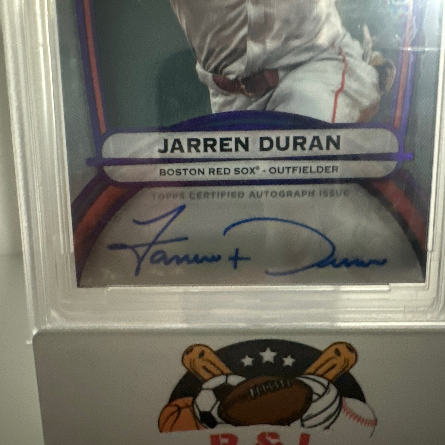 2025 Topps Tribute Jarren Duran Auto purple PSA MINT 9 Auto PSA 10!