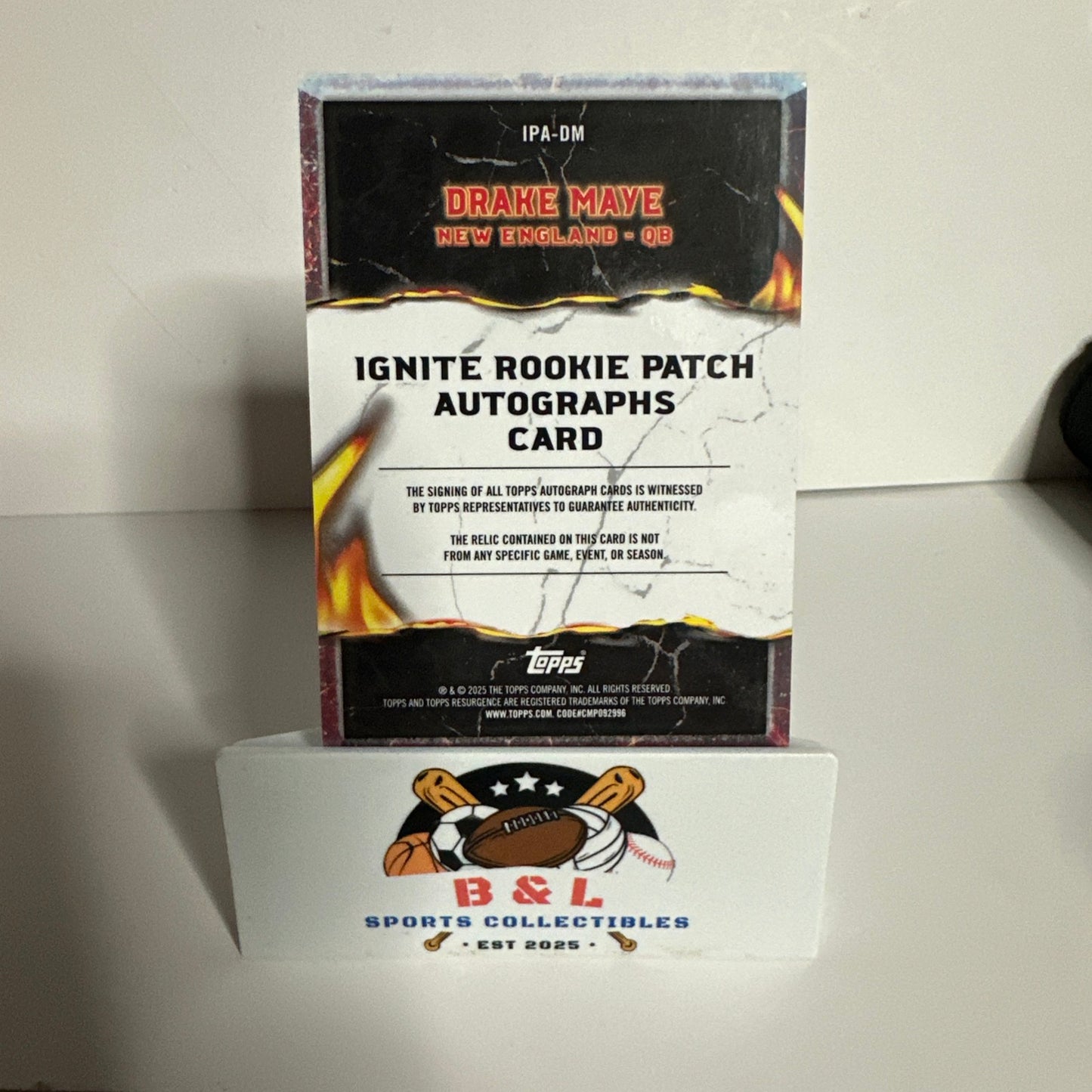 2024 Topps Resurgence Ignite Rookie Drake Maye RPA 4 color Patch Auto 32/75 🔥😳