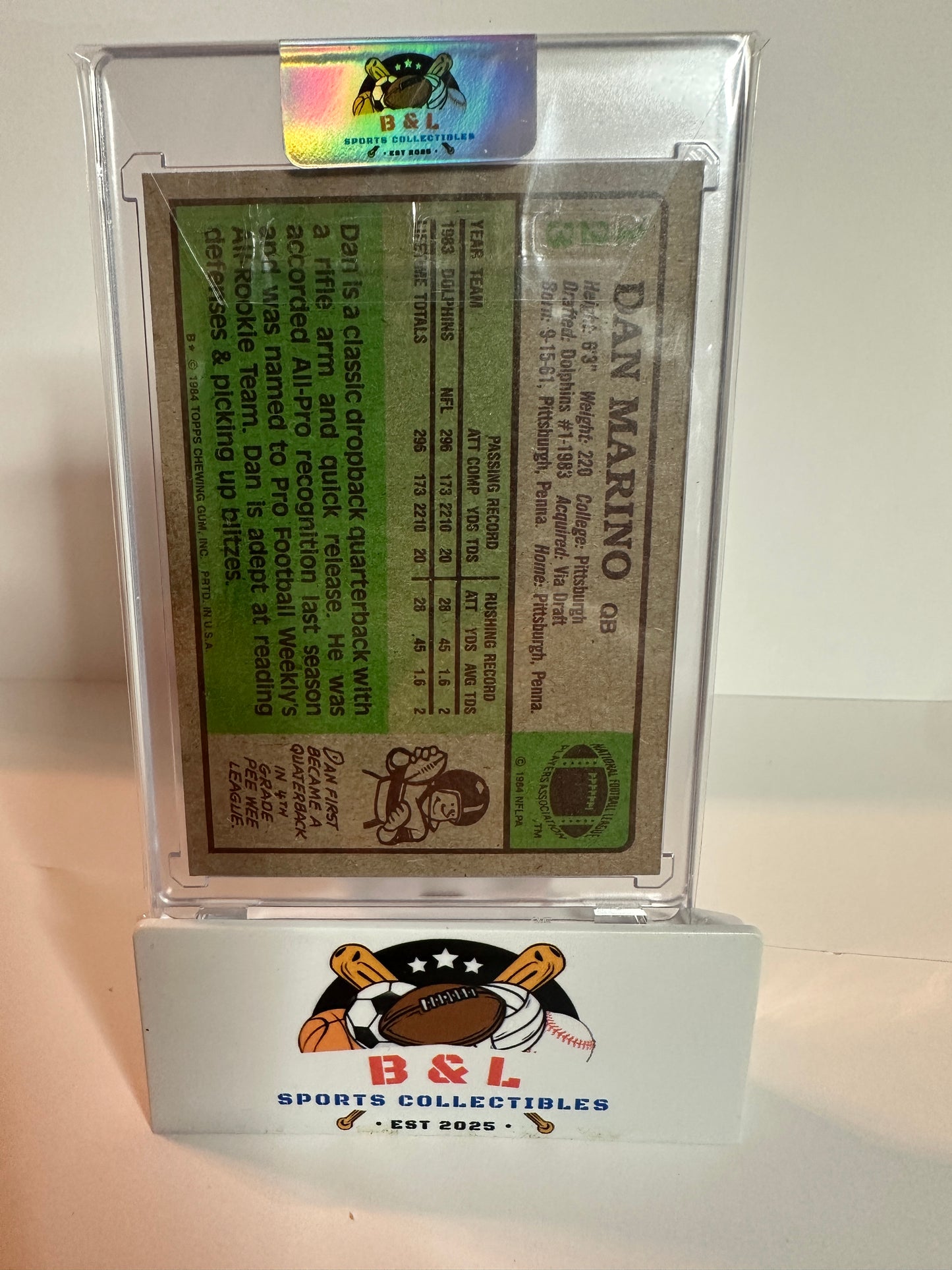 1984 Topps Dan Marino Rookie Card