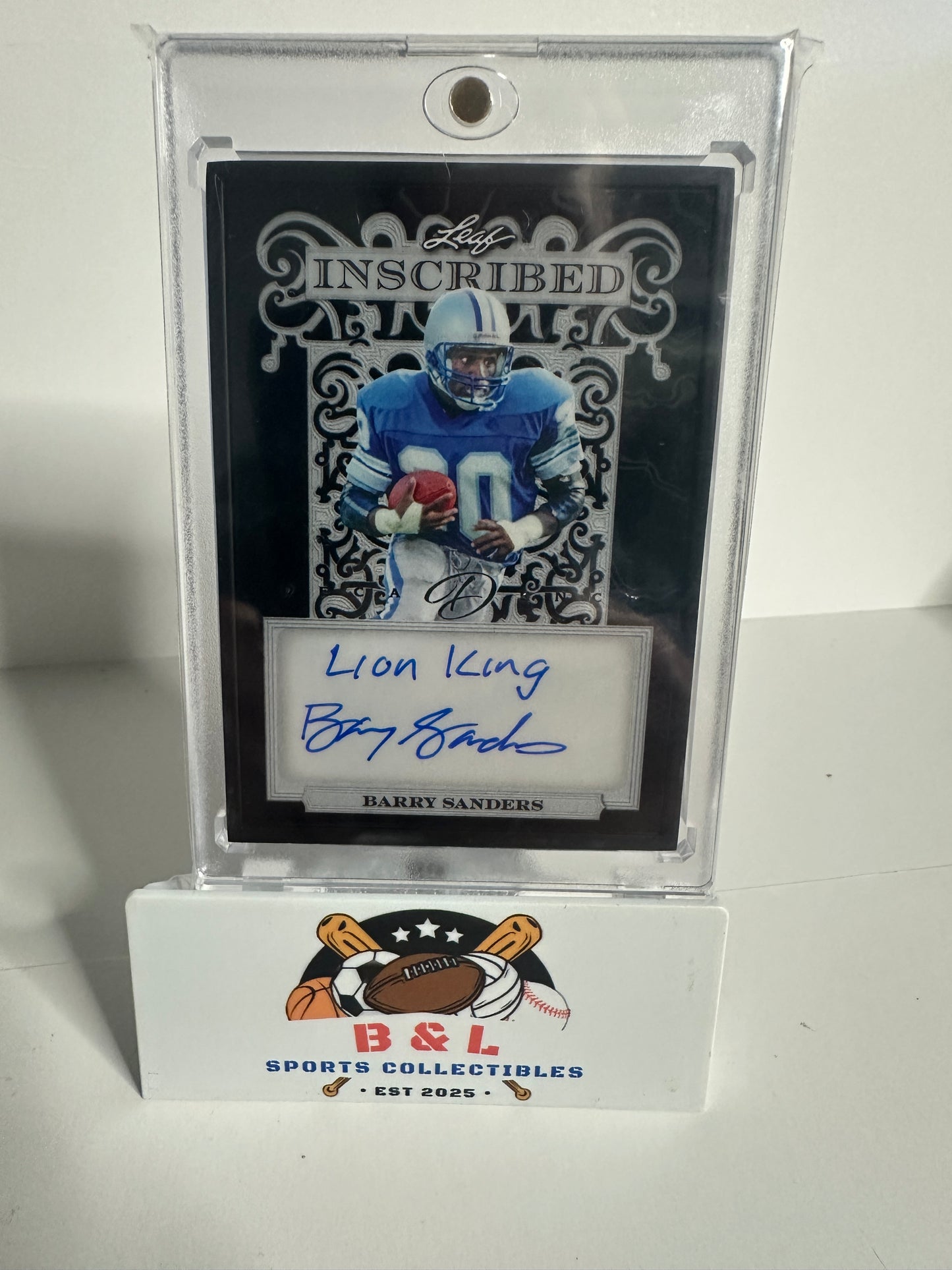 2024 Leaf Inscribed Barry Sanders “Lion King” 🦁 👑 Auto 1/1!!🔥🔥😳😳 ONE OF ONE!