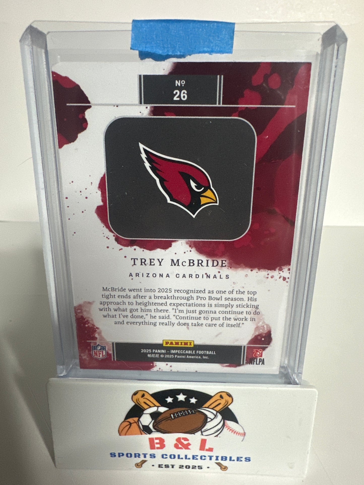 2025 Panini Impeccable Trey McBride NFL Shield SILVER BAR! 33/35! 🔥🔥