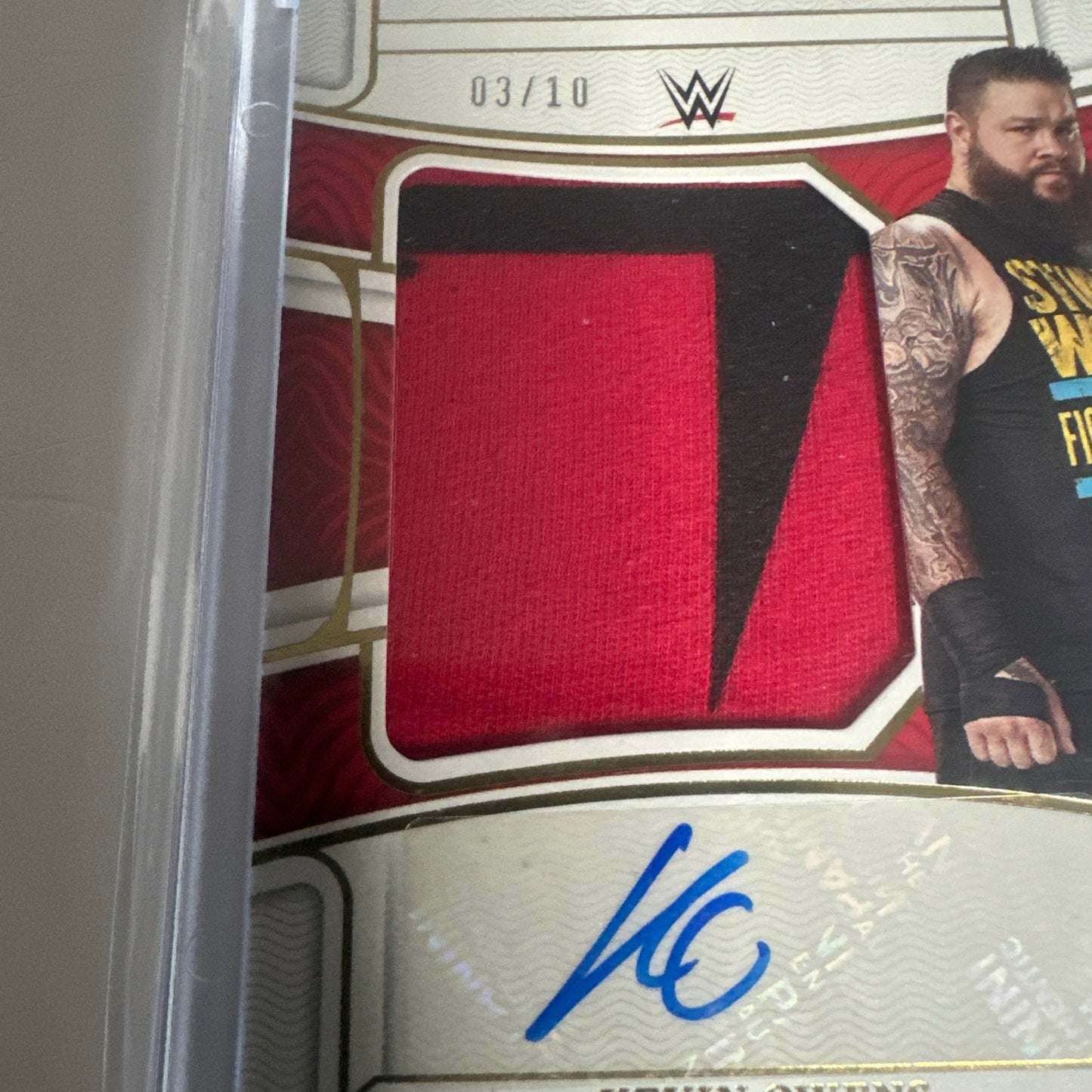 2022 WWE Panini Chronicles National Treasures Kevin Owens Patch Auto 03/10! 🔥