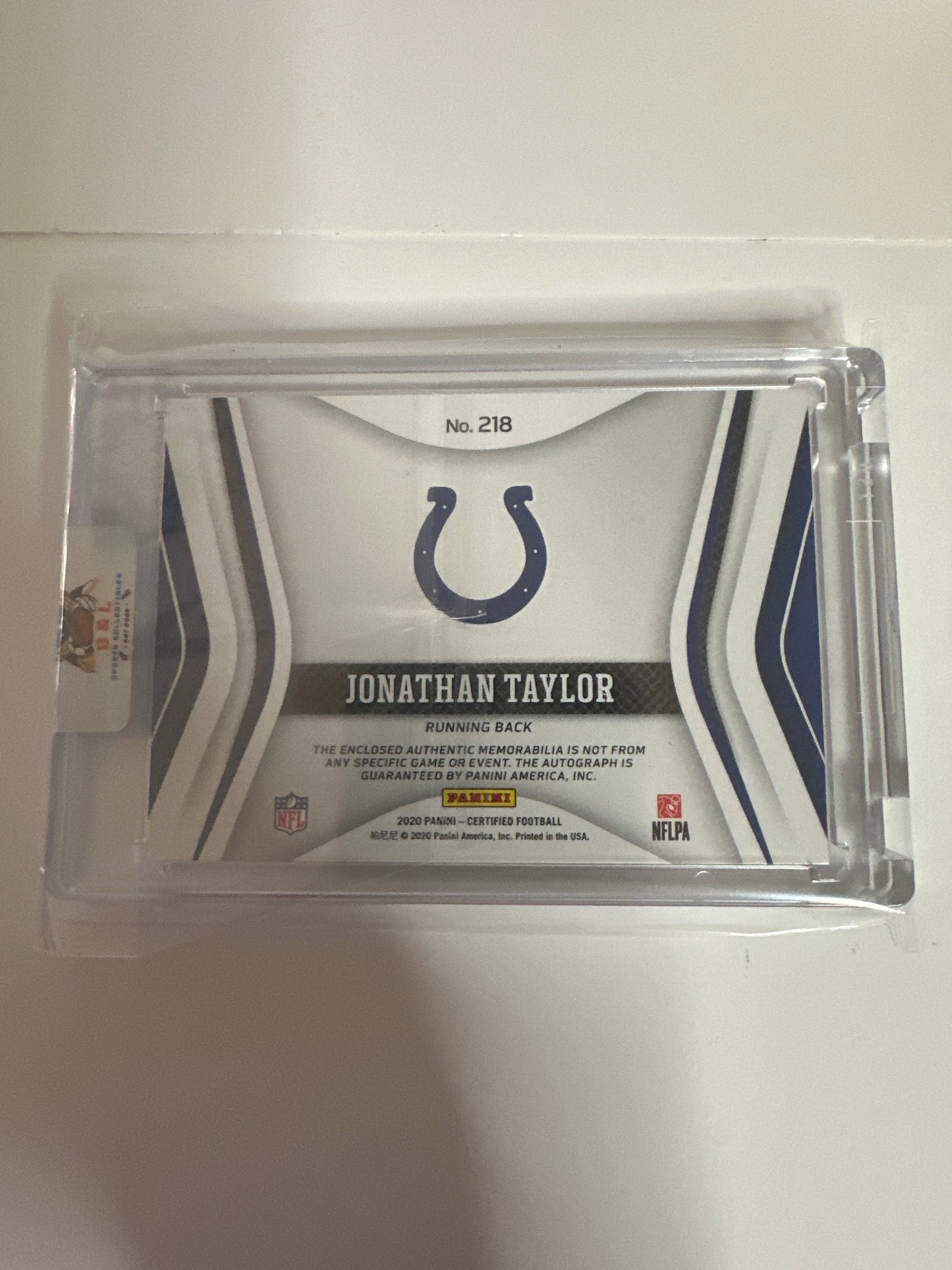 2020 Certified Freshman Fabric Mirror Signatures Jonathan Taylor Orange 034/225 RPA 💥💥