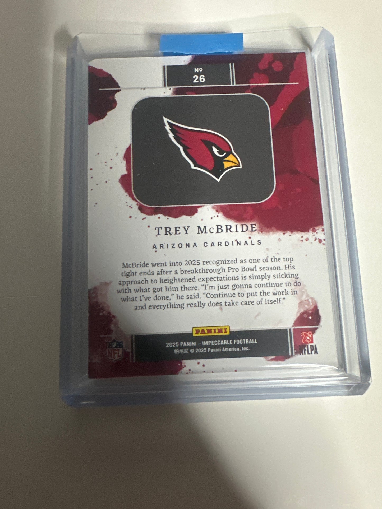 2025 Panini Impeccable Trey McBride NFL Shield SILVER BAR! 33/35! 🔥🔥