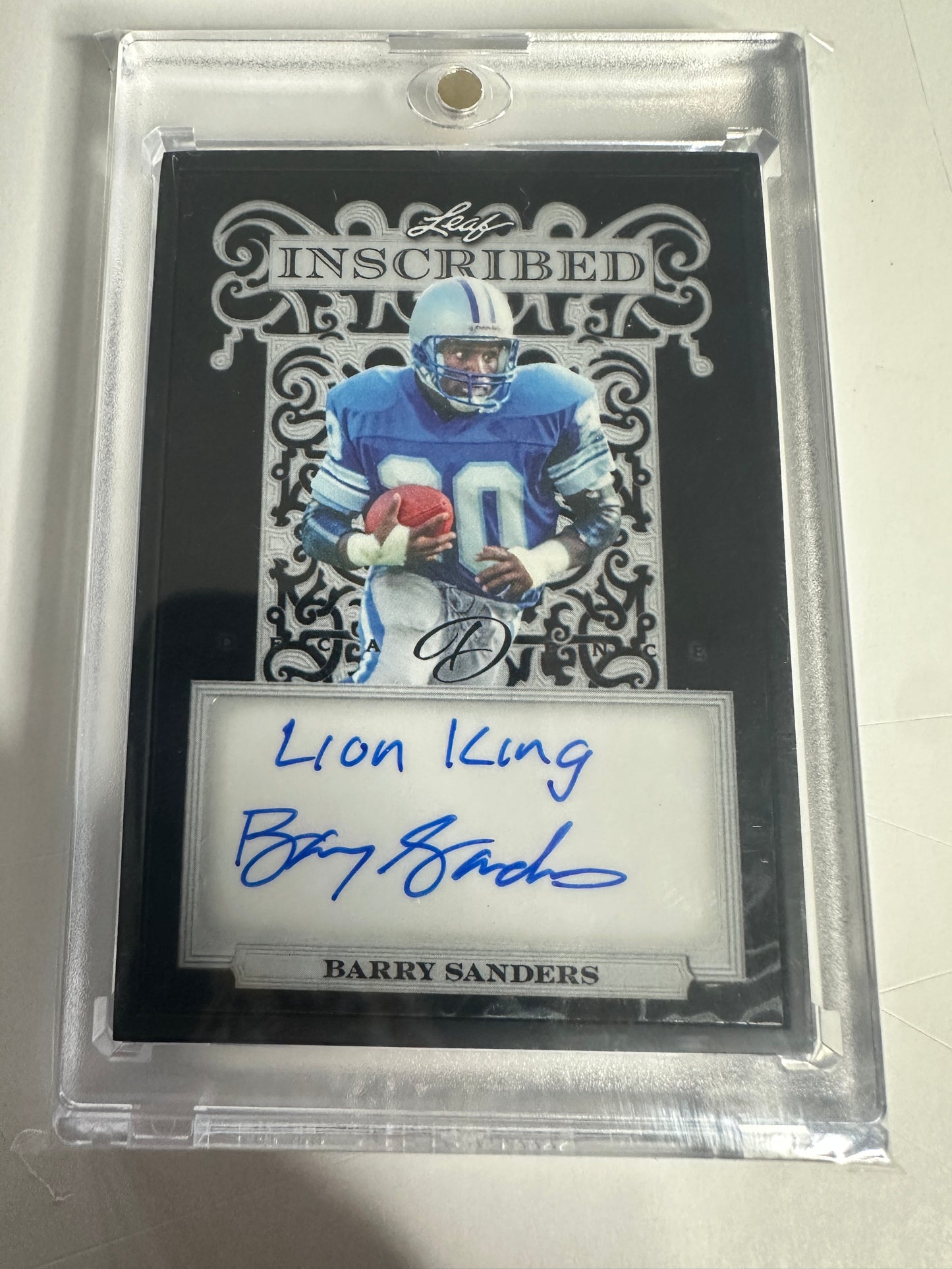 2024 Leaf Inscribed Barry Sanders “Lion King” 🦁 👑 Auto 1/1!!🔥🔥😳😳 ONE OF ONE!