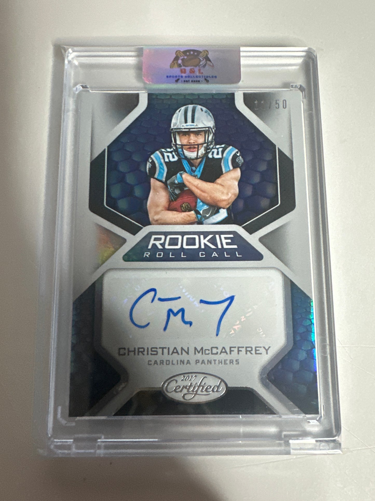 2017 Panini Certified Christian McCaffrey Rookie Roll Call Auto 11/50! 🔥🔥
