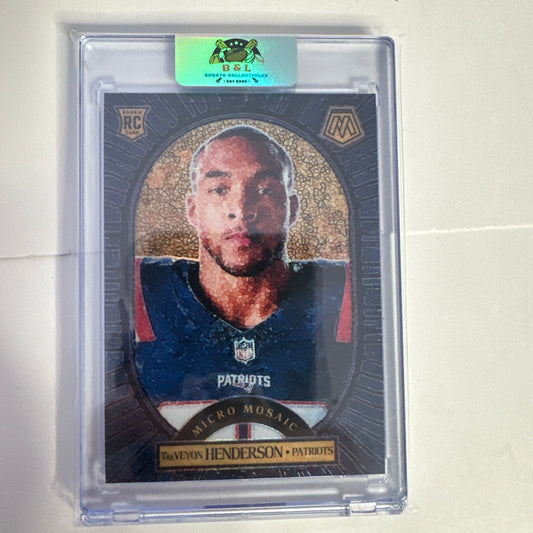 2025 Mosaic TreVeyon Henderson MICRO MOSAIC RC #8 Patriots SSP🔥CASE HIT🔥