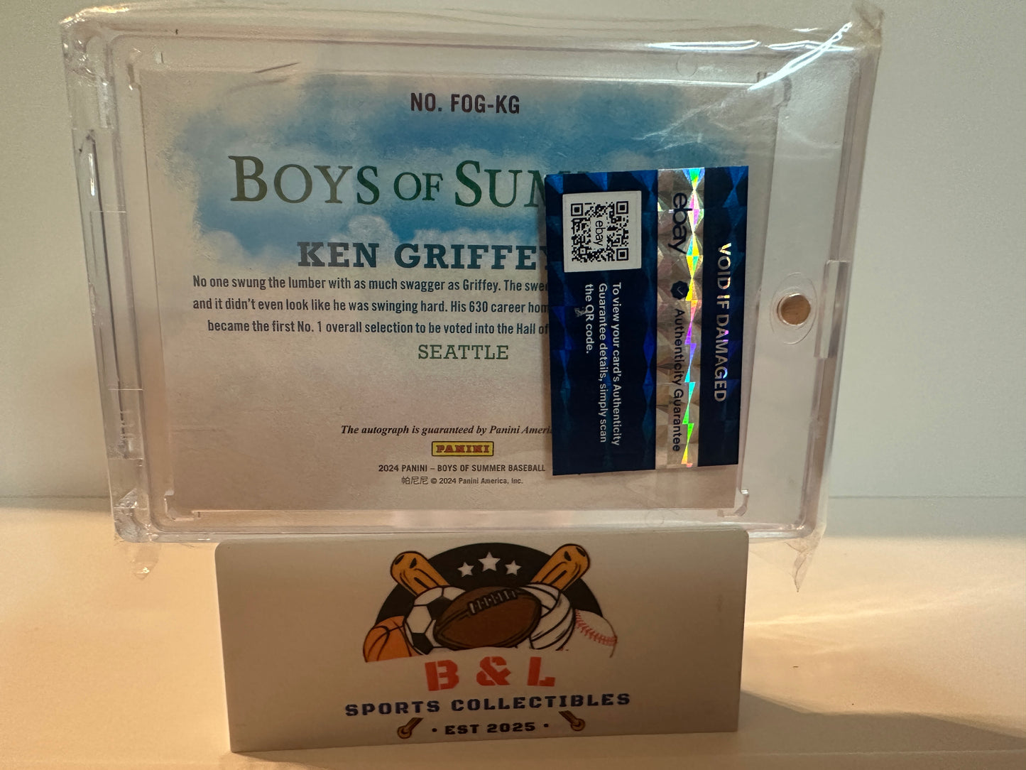2024 Panini Boys of Summer Ken Griffey Jr Auto 19/47