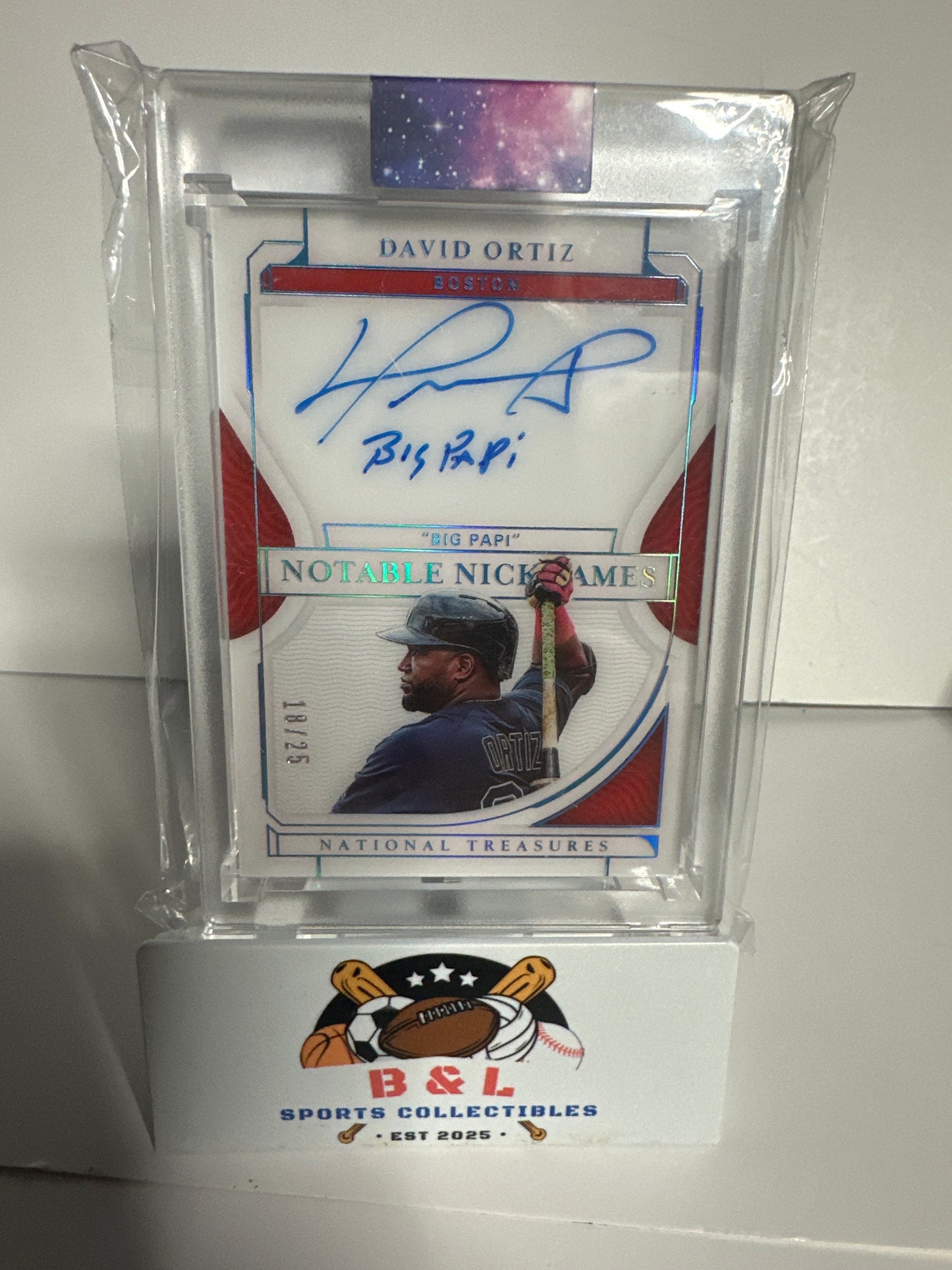 2022 Panini National Treasures Baseball Notable Nicknames David Ortiz “Big Papi” Auto 18/25 🔥🔥💥💥