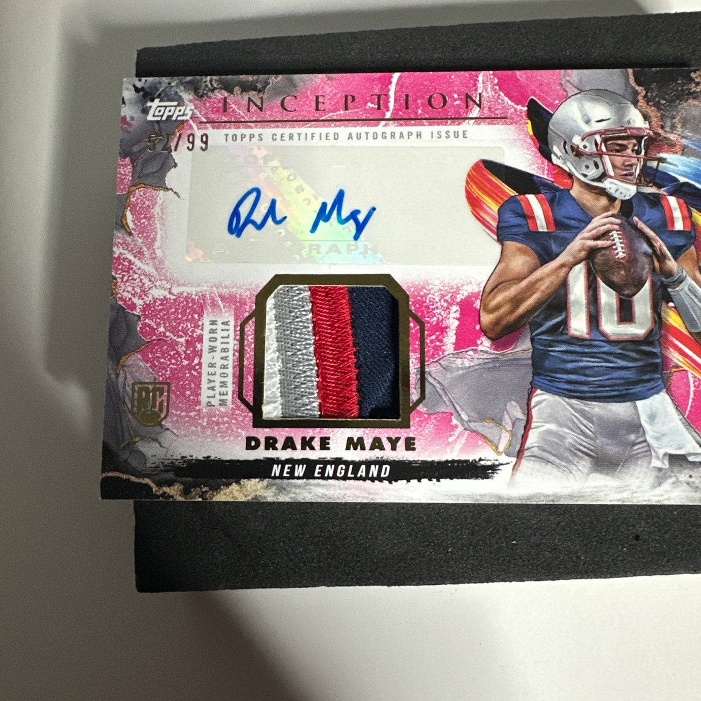 2024 Topps Inception Drake Maye Provenance 4 Color Patch Auto RPA 52/99 🔥🔥