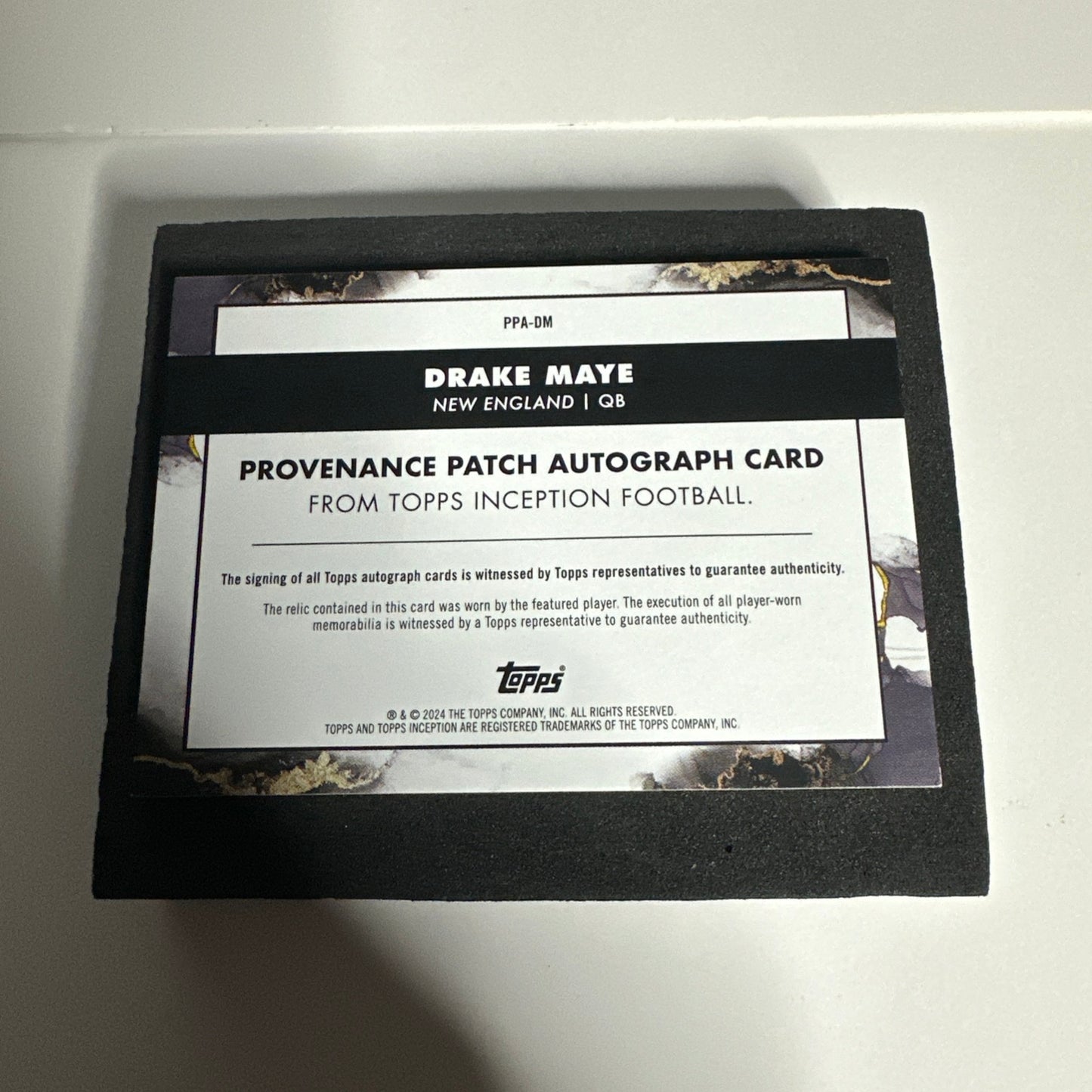 2024 Topps Inception Drake Maye Provenance 4 Color Patch Auto RPA 52/99 🔥🔥