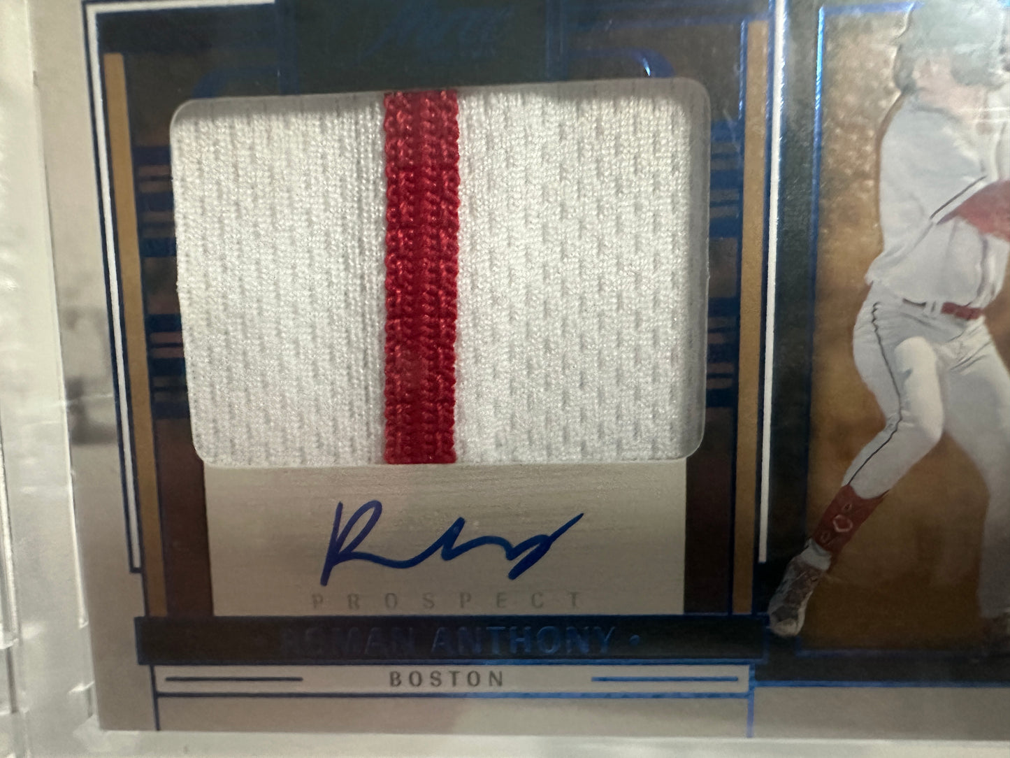 2024 Panini Three and Two Roman Anthony RPA Auto 19/32 JERSEY MATCH! 😳