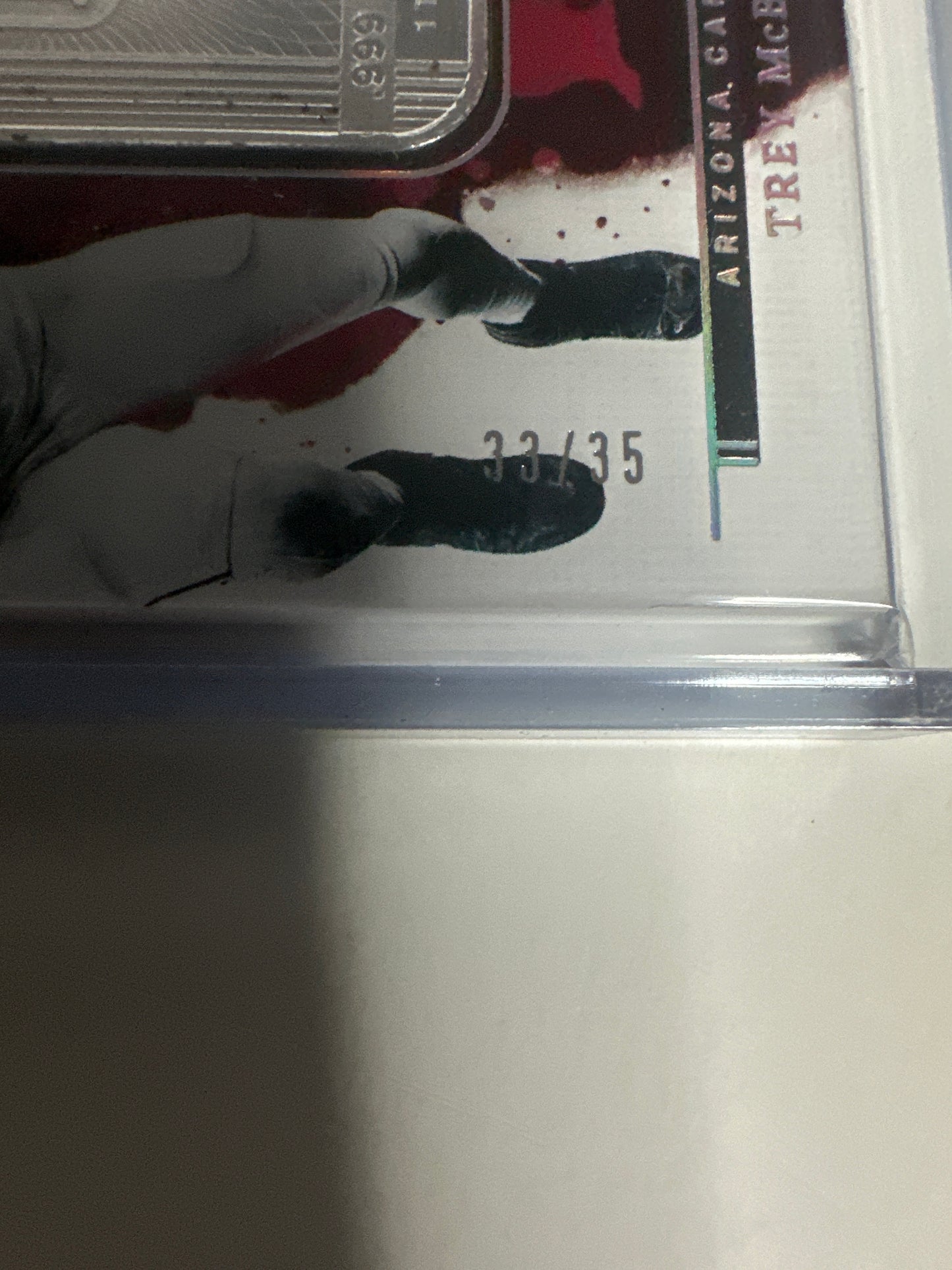 2025 Panini Impeccable Trey McBride NFL Shield SILVER BAR! 33/35! 🔥🔥