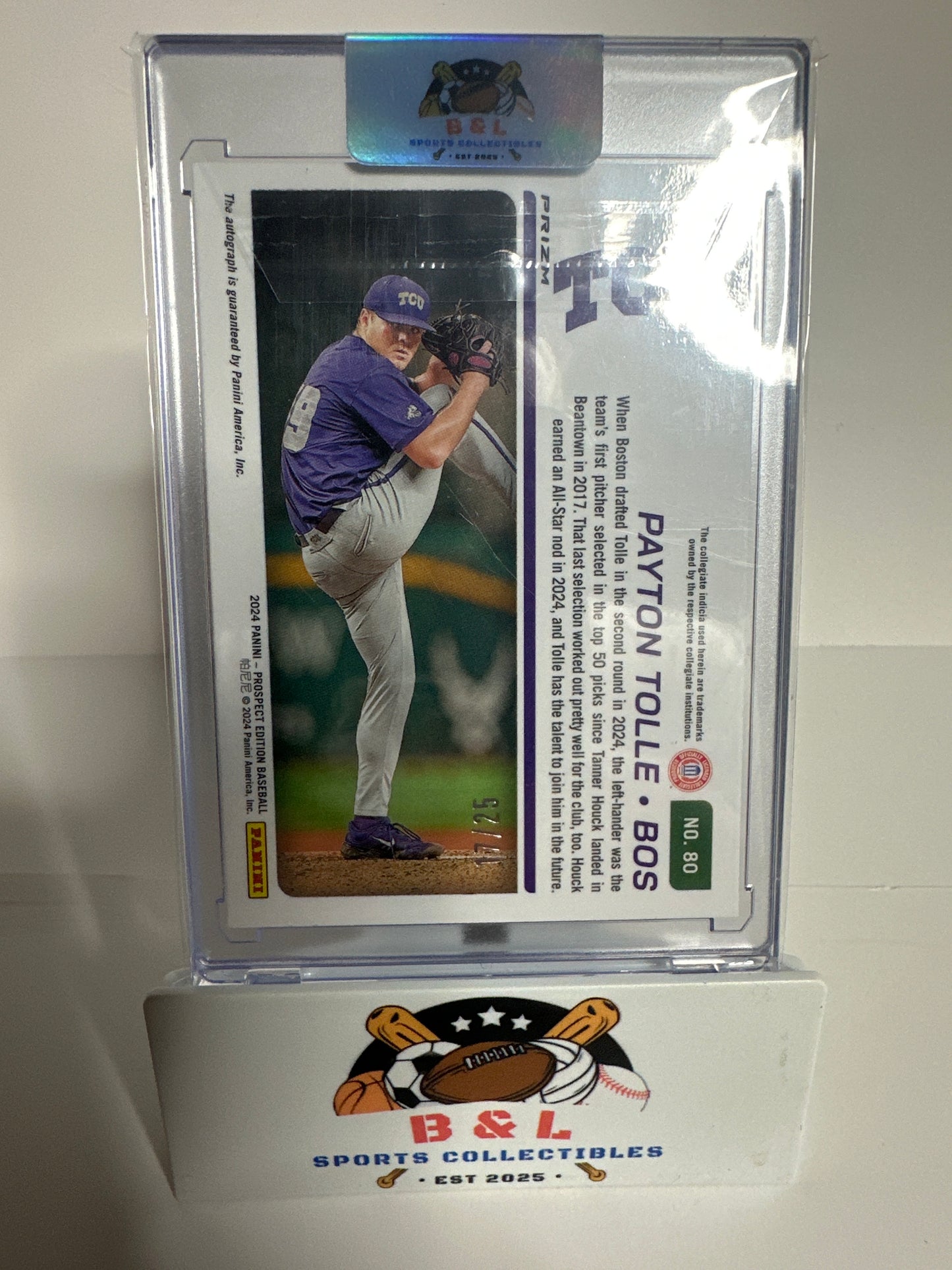 2024 Panini Prospect Ticket Payton Tolle Auto 17/25 😳