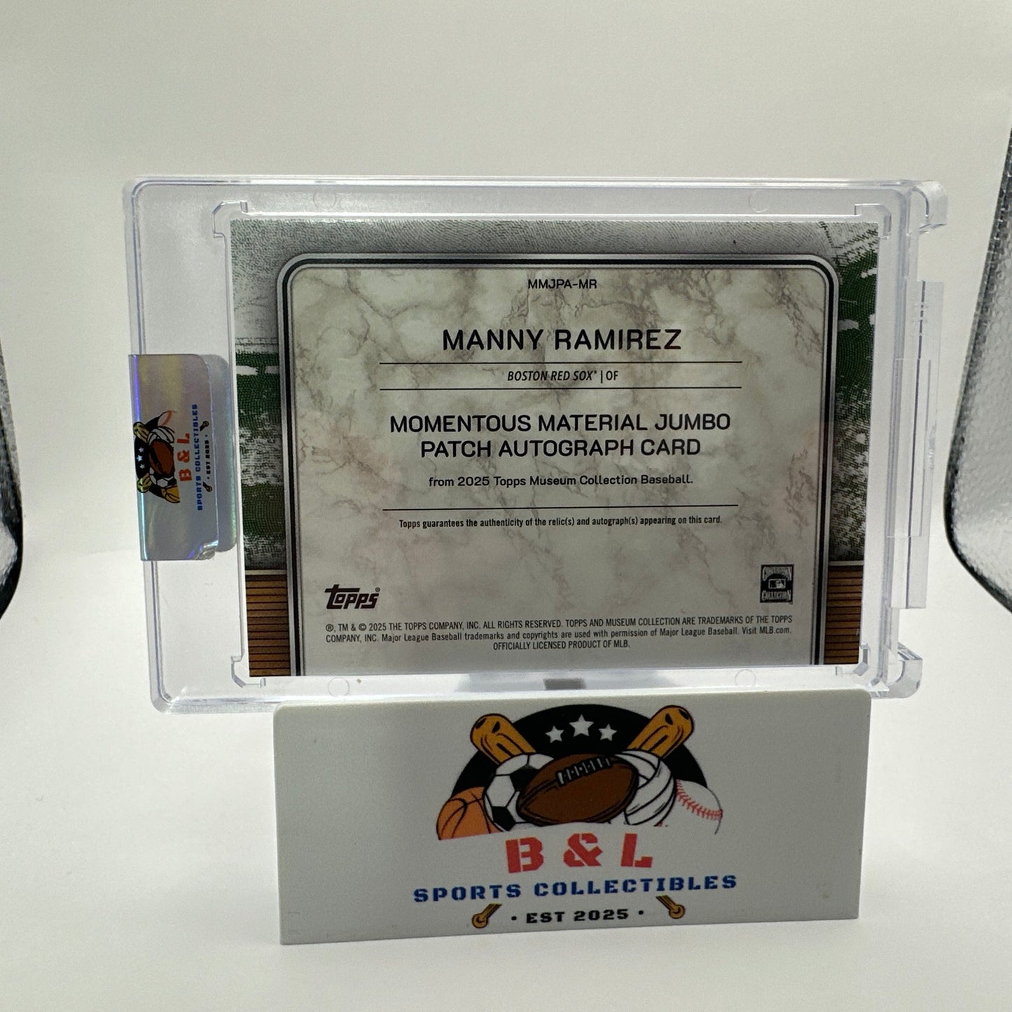 2025 Topps Museum Manny Ramirez Momentous Material Jumbo Patch Auto Ruby 4/5! 🔥