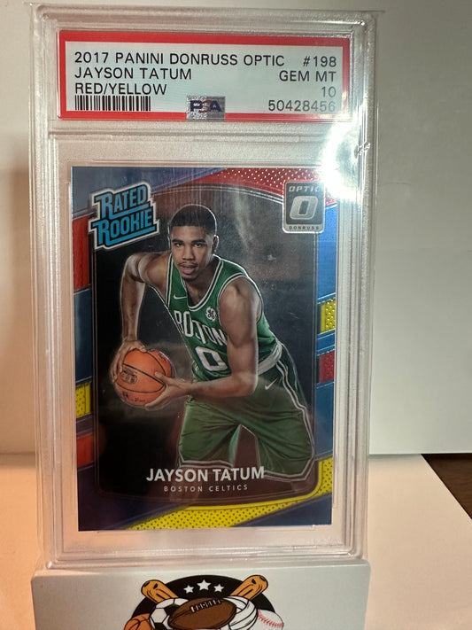 2017 Panini Donruss Optic Jayson Tatum Rated Rookie PSA 10 Gem Mint 💎