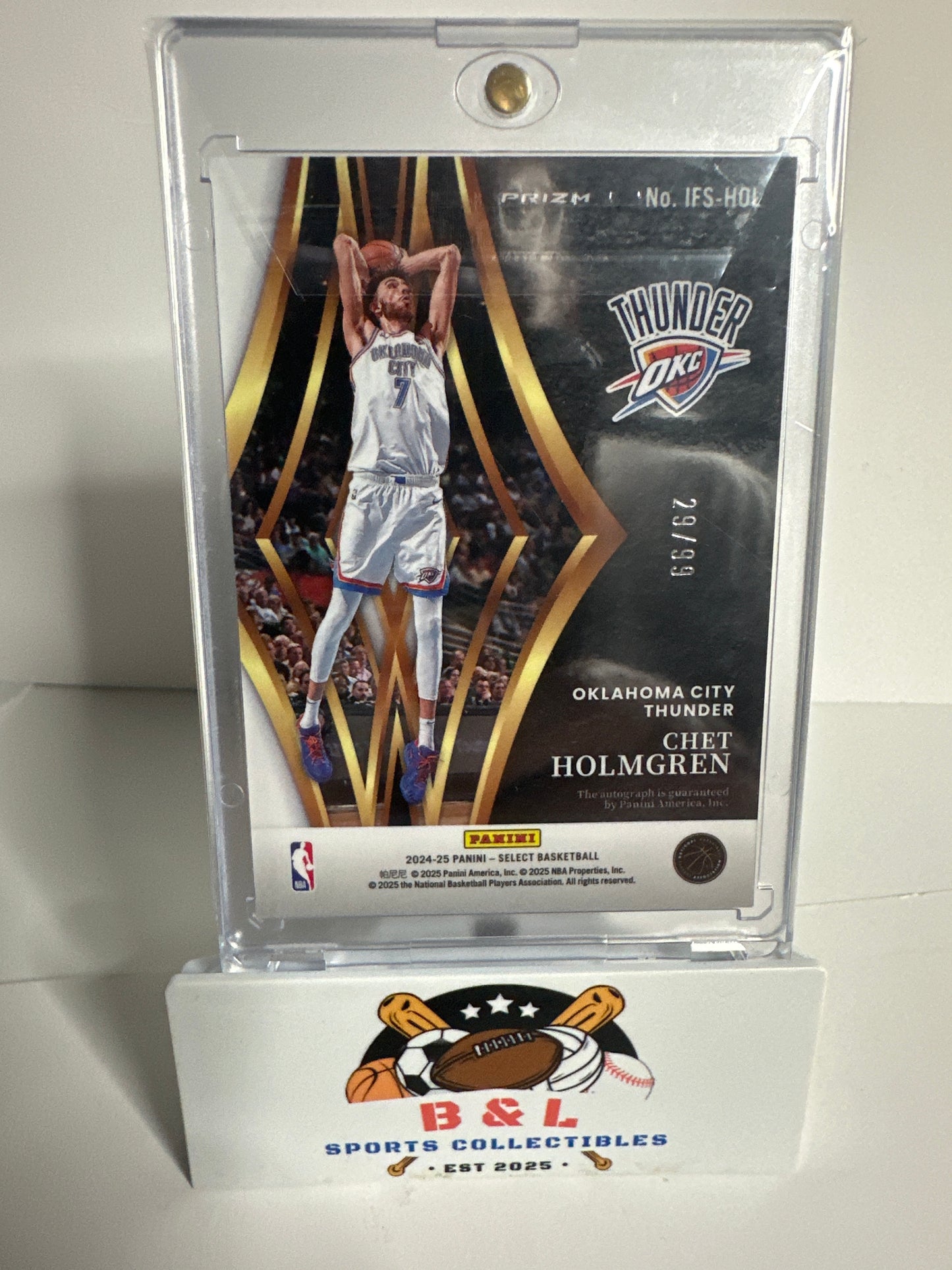 2024 Panini Select Prizm In-Flight Chet Holmgren Auto 29/99