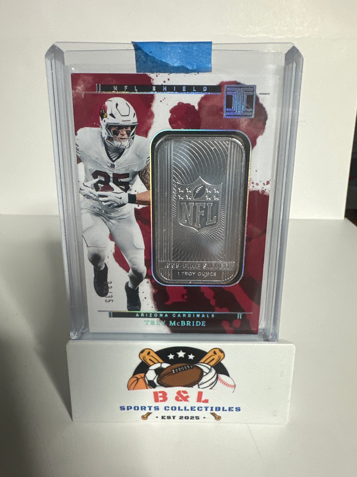 2025 Panini Impeccable Trey McBride NFL Shield SILVER BAR! 33/35! 🔥🔥