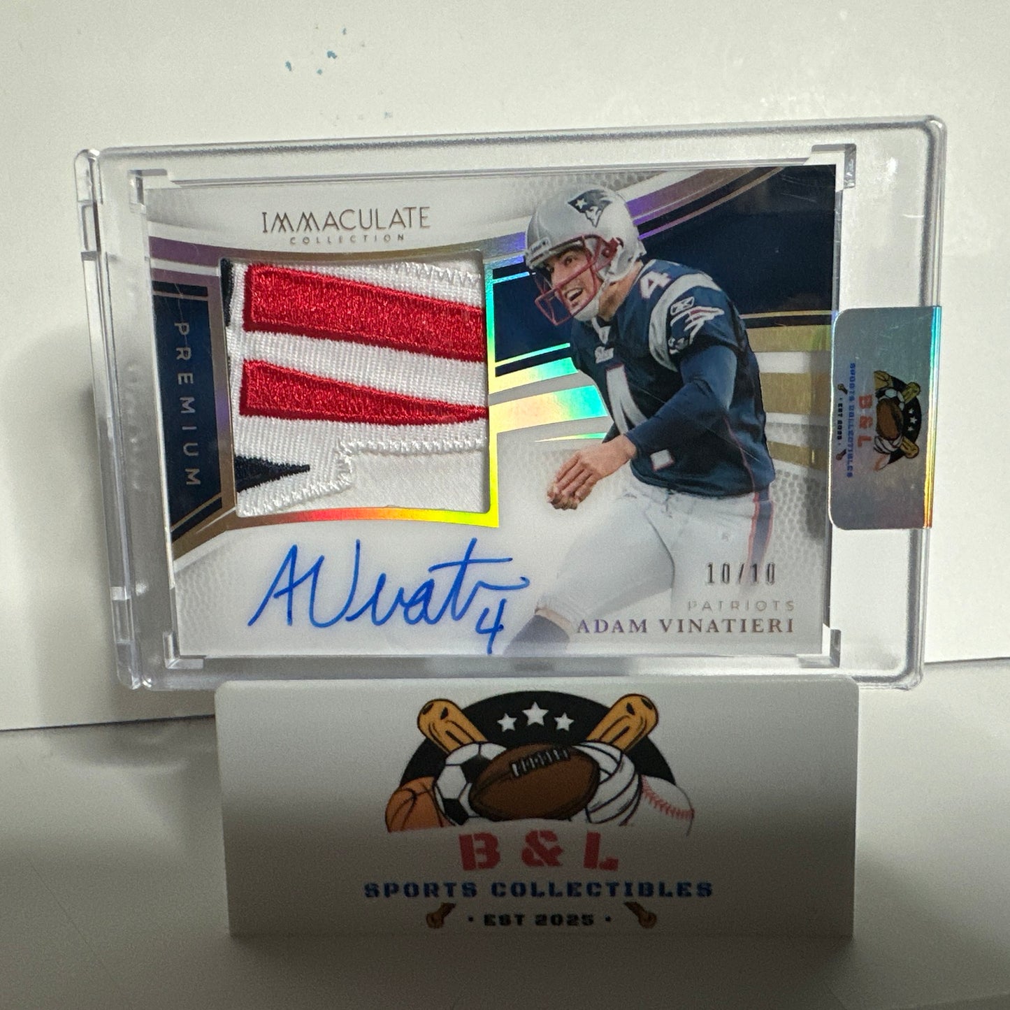 2025 Panini Immaculate Adam Vinatieri Premium Patch Auto 10/10 🔥🔥🔥😳😳