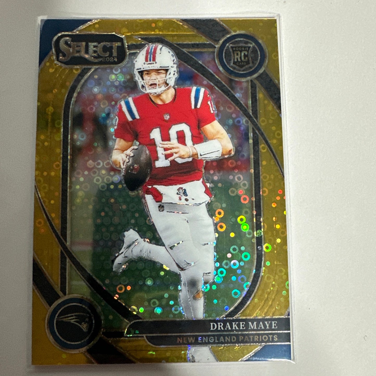 DRAKE MAYE 2024 Panini Select Club Level #218 GOLD Disco Prizm 5/10 ⭐️🔥😳RC!!!