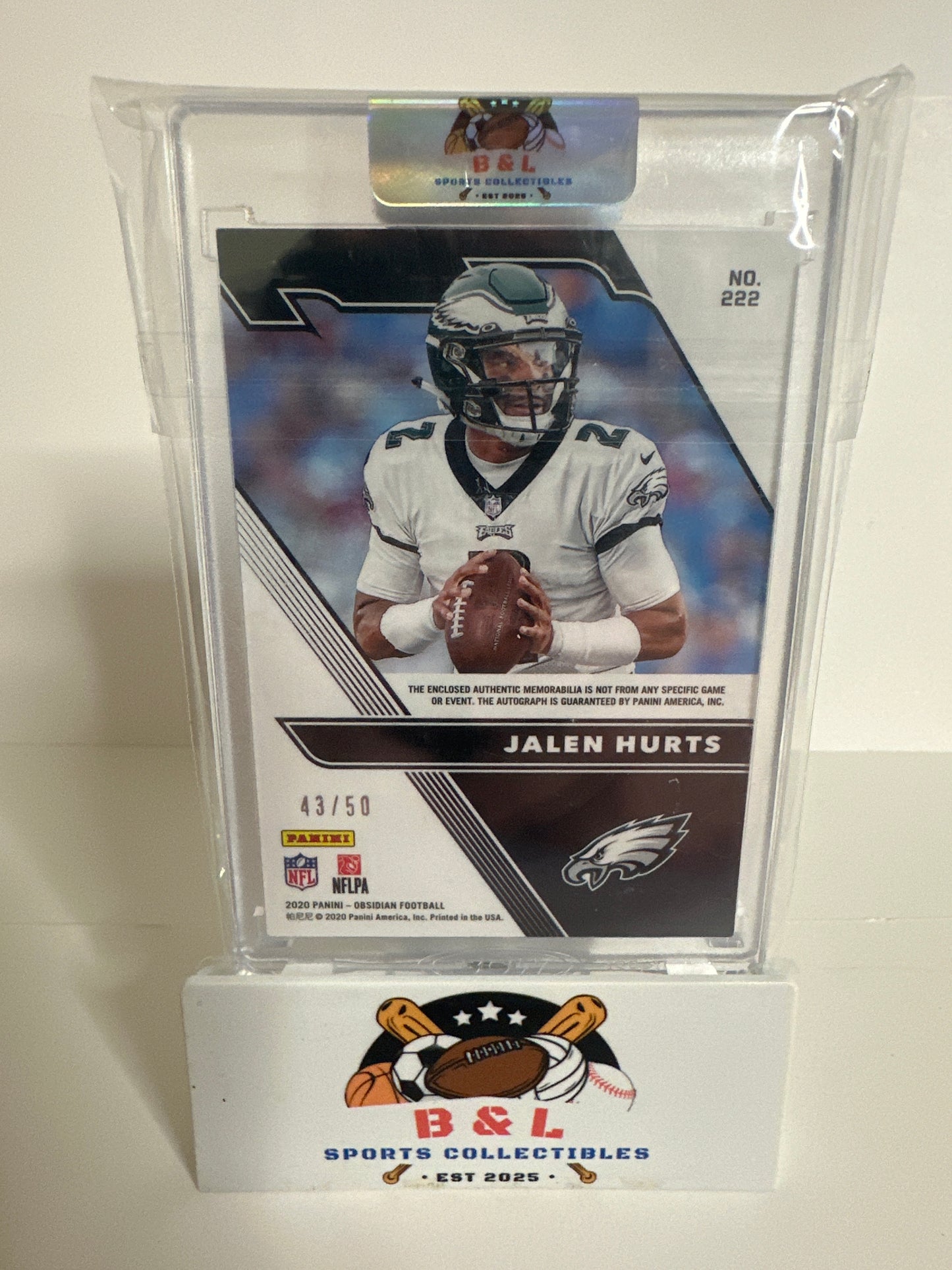 2020 Obsidian Jalen Hurts RPA 43/50 Auto Color Match 🔥🔥