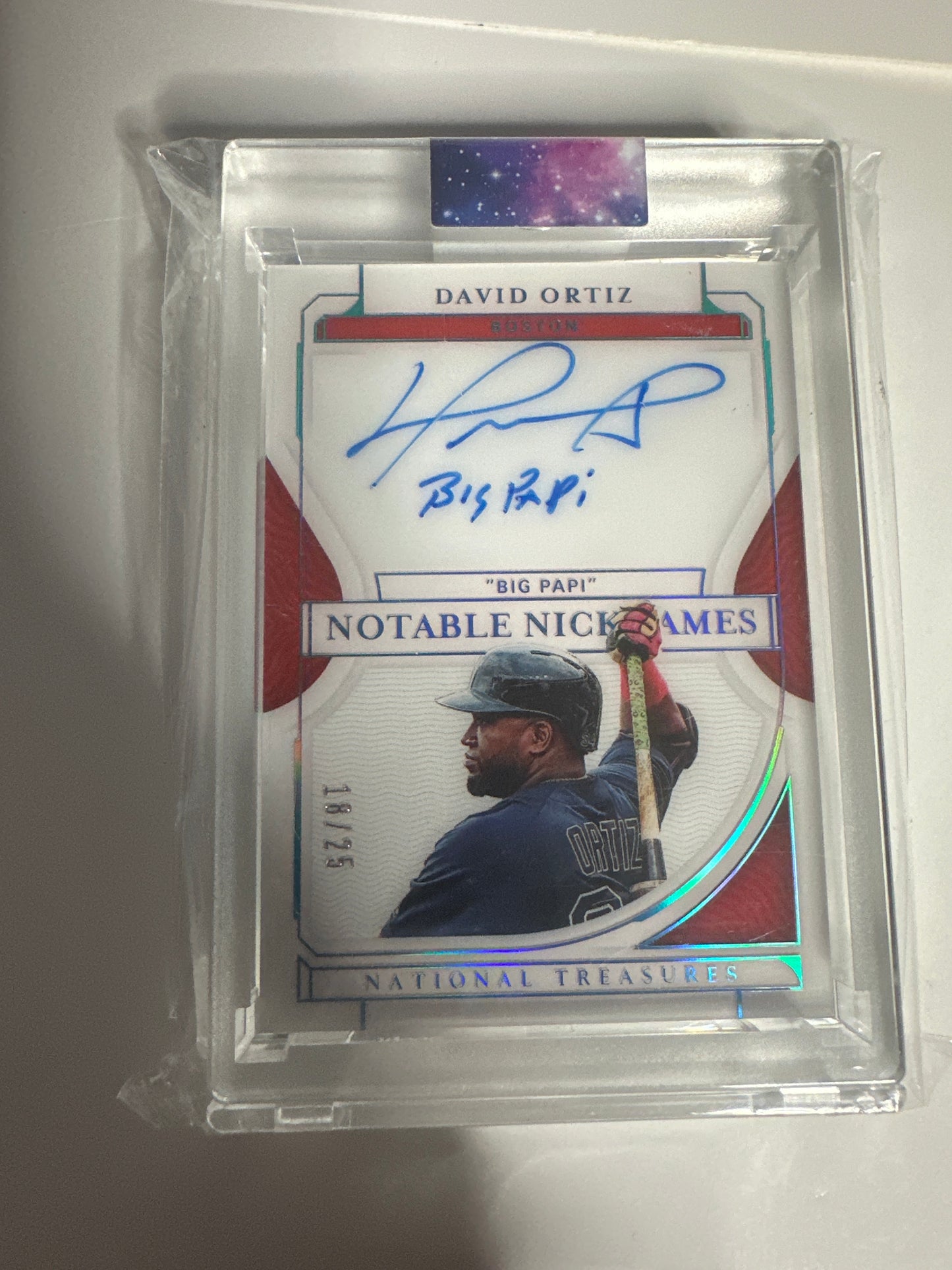2022 Panini National Treasures Baseball Notable Nicknames David Ortiz “Big Papi” Auto 18/25 🔥🔥💥💥