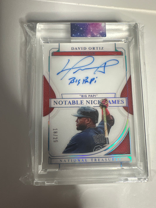 2022 Panini National Treasures Baseball Notable Nicknames David Ortiz “Big Papi” Auto 18/25 🔥🔥💥💥