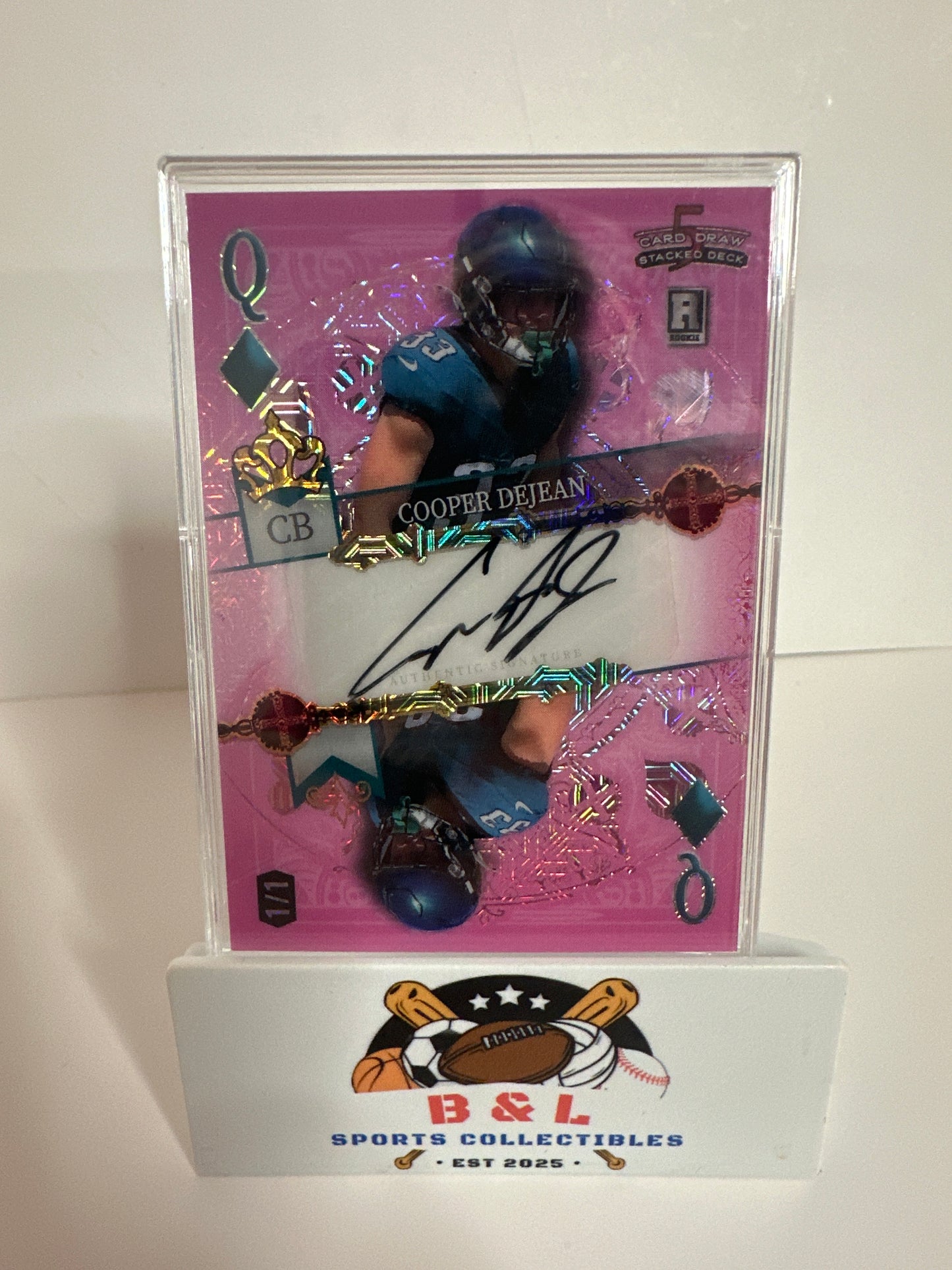 2024 Cooper DeJean AUTO Wild Card 5 Card Draw Pink Queen Of Diamonds Auto 1/1