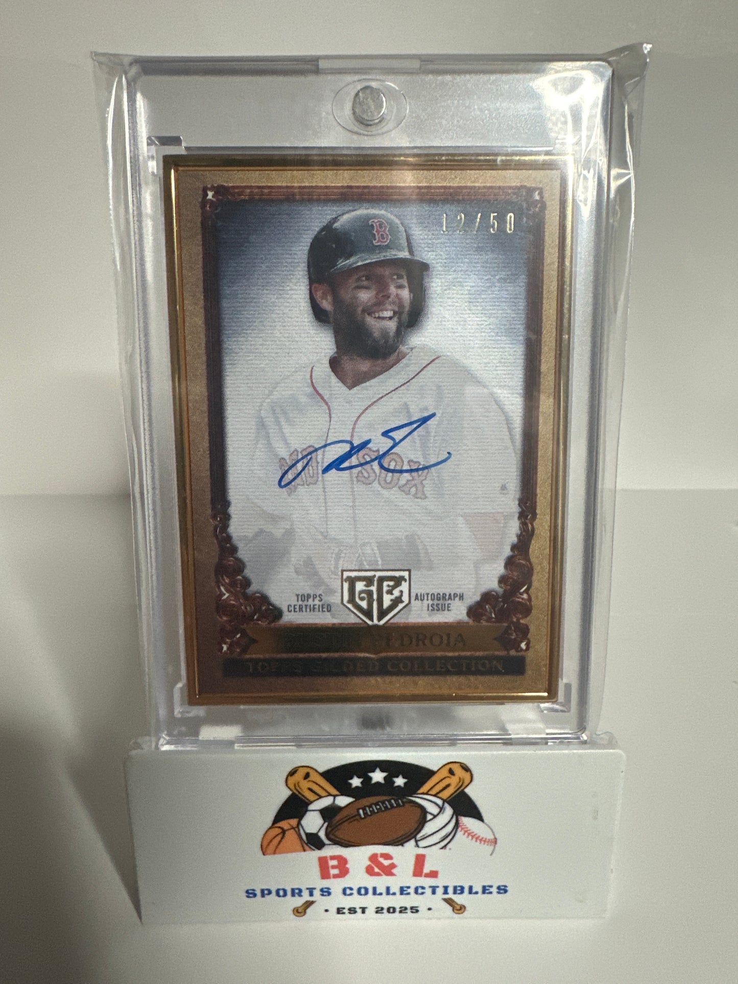 2023 Topps Gilded Collection Dustin Pedroia Gold Auto 12/50 🔥