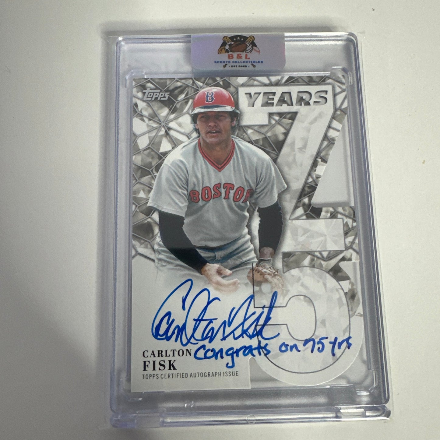 2026 Topps Series 1 Carlton Fisk 75 Years - Auto - 56/75 - RARE  INSCRIPTION 🔥