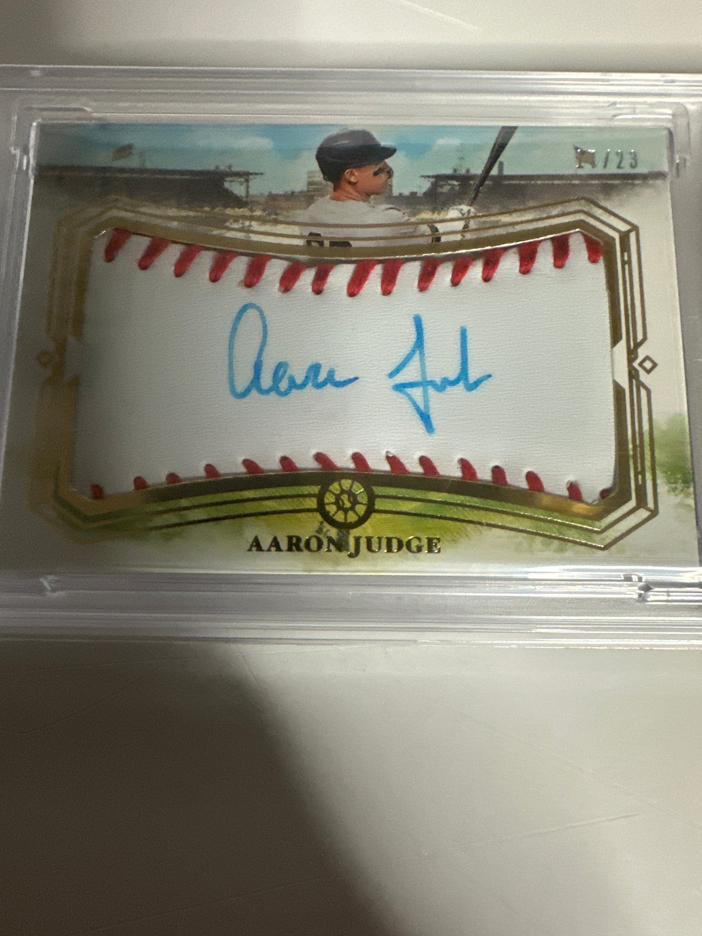 2025 Aaron Judge Panini Boys Of Summer Fabric Of The Game PSA 9 Auto 10🔥😳17/23