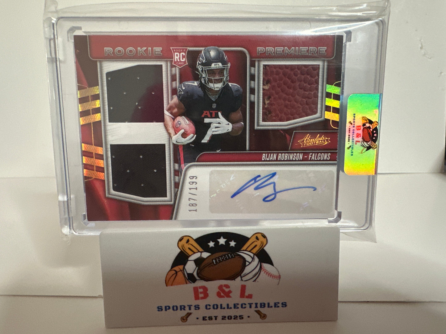 2023 Panini Absolute Rookie Premiere Materials /199 Bijan Robinson RapA Auto RC 187/199 🔥🔥