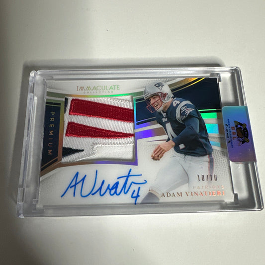 2025 Panini Immaculate Adam Vinatieri Premium Patch Auto 10/10 🔥🔥🔥😳😳