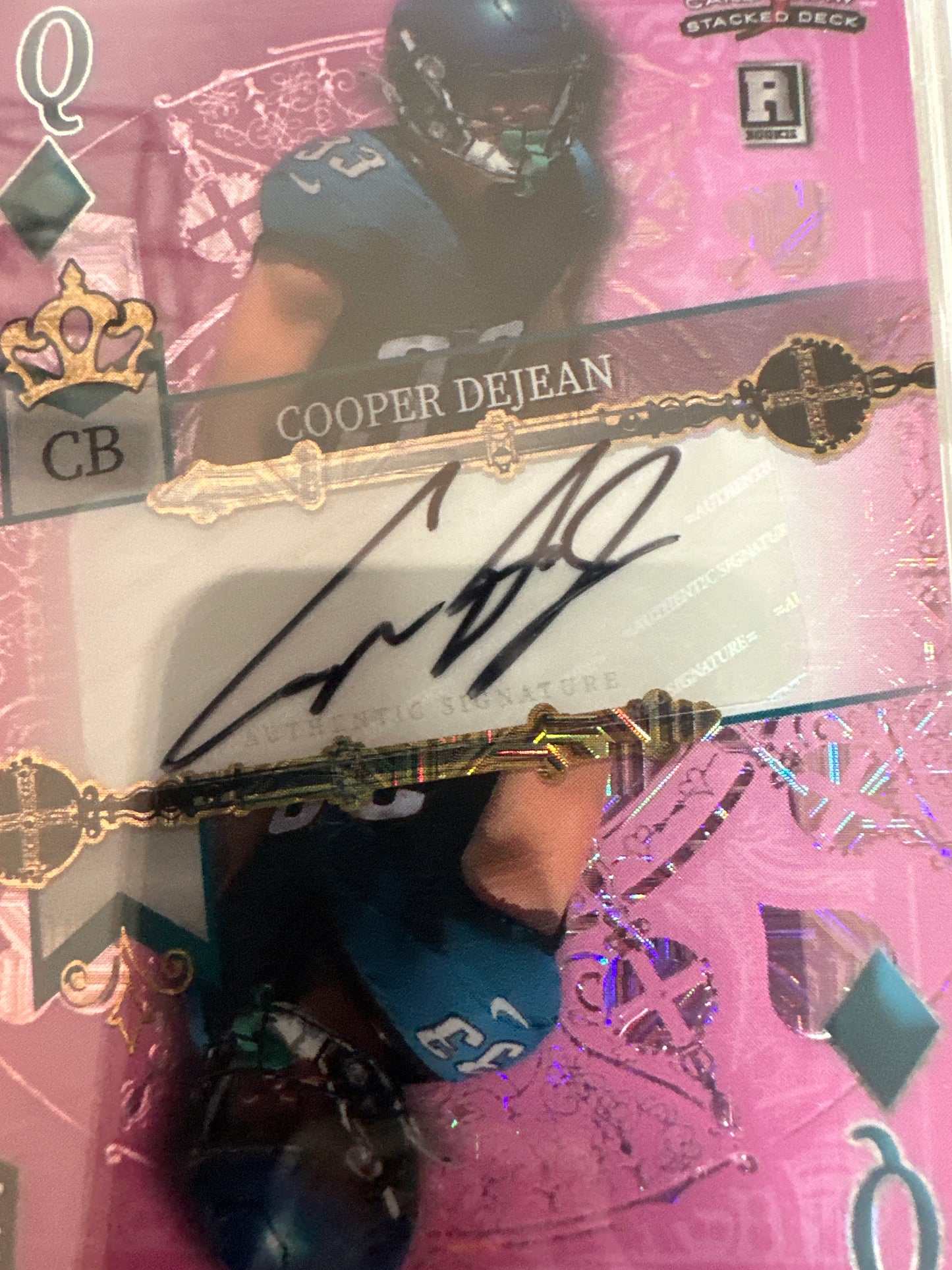2024 Cooper DeJean AUTO Wild Card 5 Card Draw Pink Queen Of Diamonds Auto 1/1