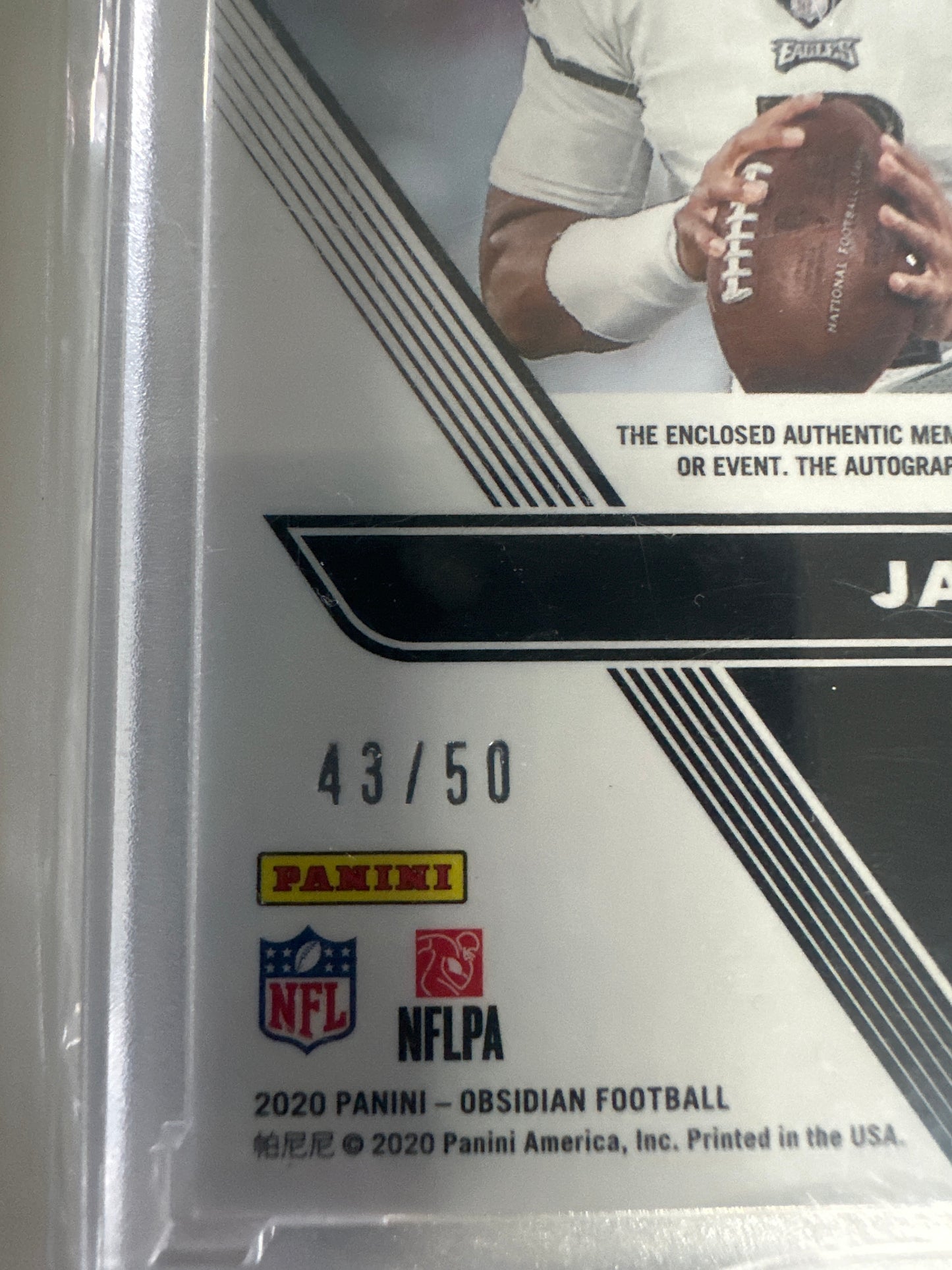 2020 Obsidian Jalen Hurts RPA 43/50 Auto Color Match 🔥🔥