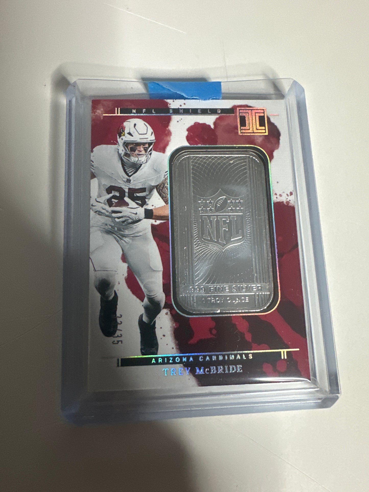 2025 Panini Impeccable Trey McBride NFL Shield SILVER BAR! 33/35! 🔥🔥
