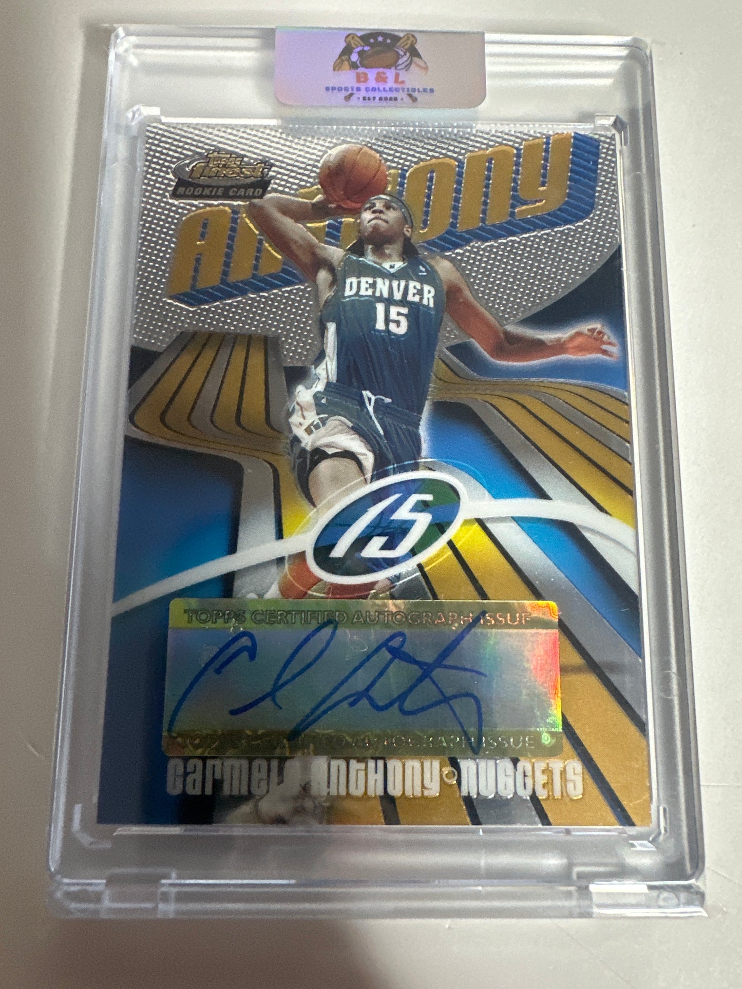 2002-23 Topps Finest Rookie Carmelo Anthony Auto 🔥 /999