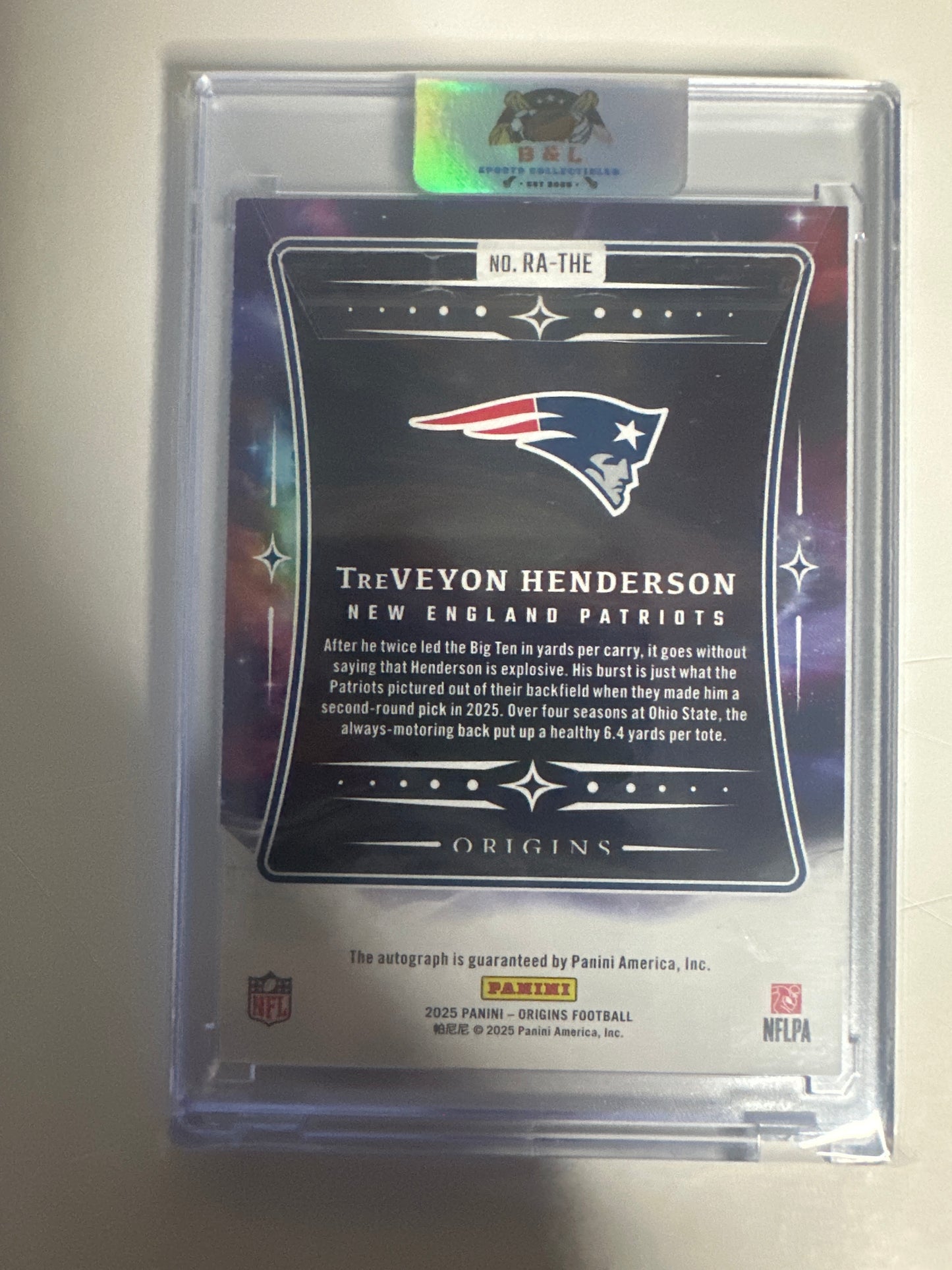 2025 Panini Origins TreVeyon Henderson on card Auto! 🔥