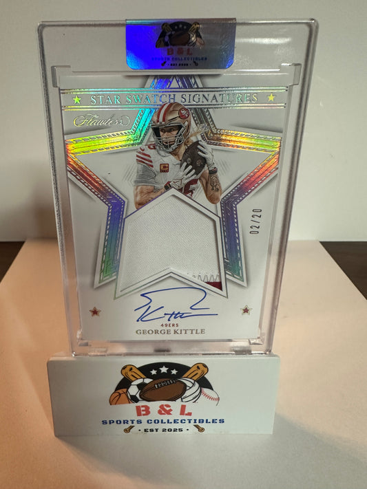 2023 Panini Flawless George Kittle Jersey patch Auto 02/20! 🔥