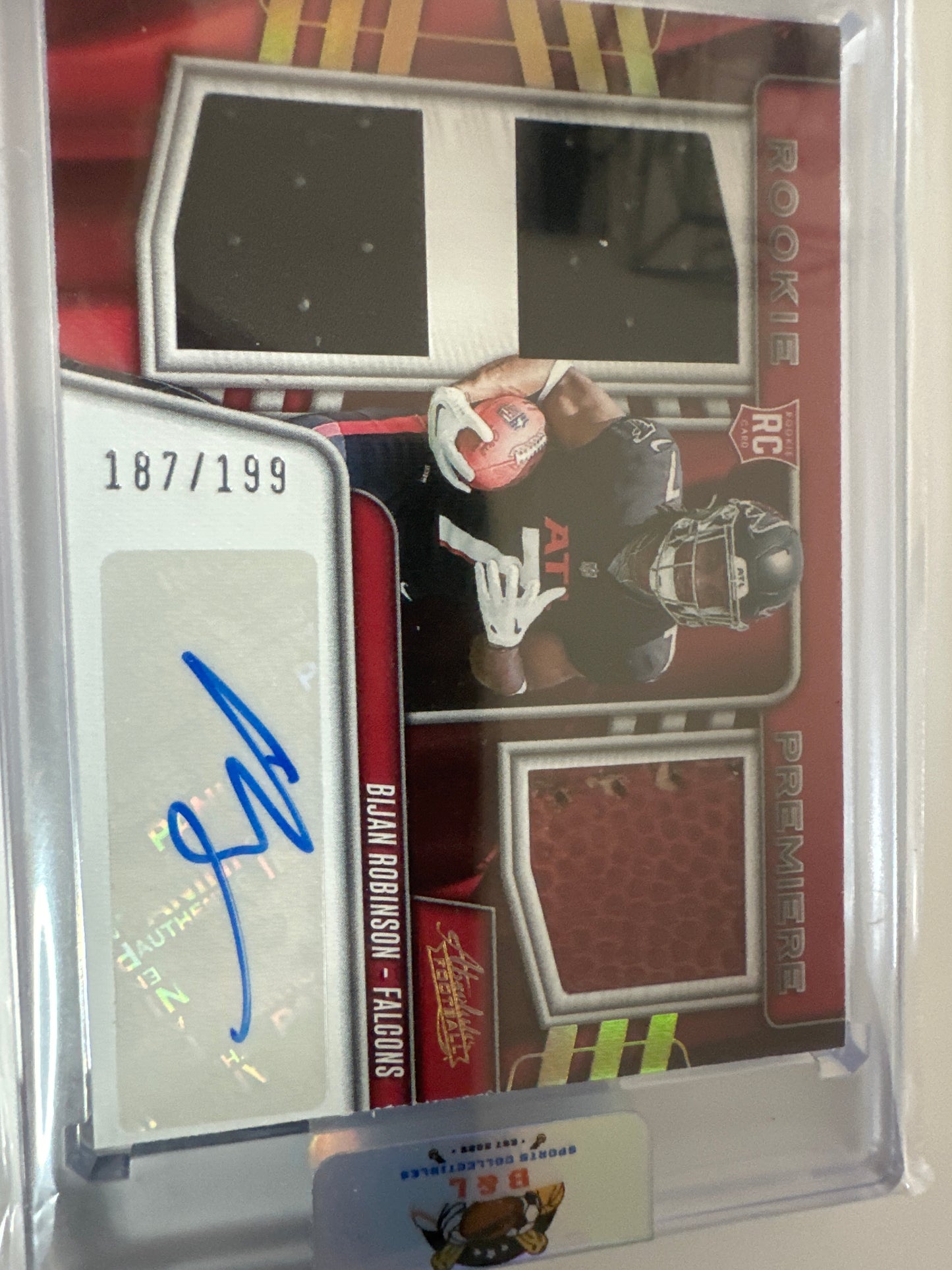 2023 Panini Absolute Rookie Premiere Materials /199 Bijan Robinson RapA Auto RC 187/199 🔥🔥