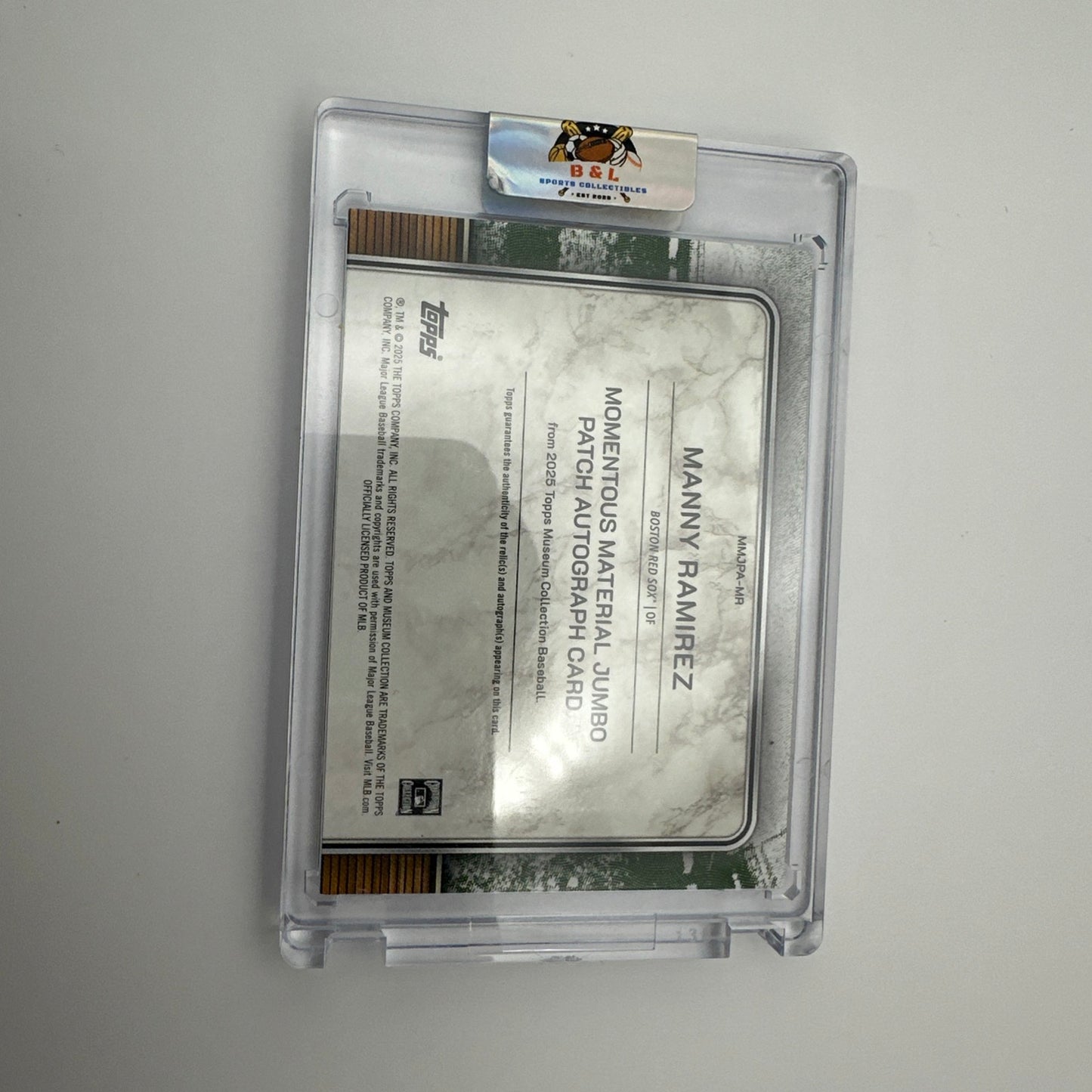 2025 Topps Museum Manny Ramirez Momentous Material Jumbo Patch Auto Ruby 4/5! 🔥