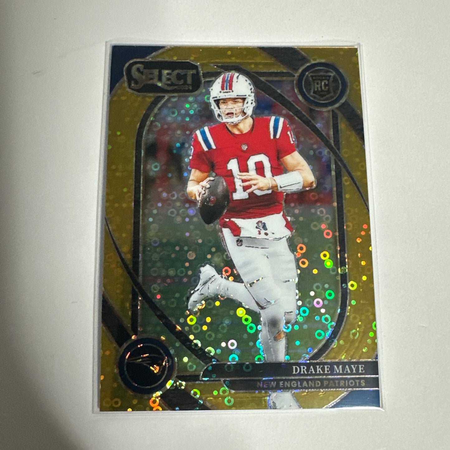 DRAKE MAYE 2024 Panini Select Club Level #218 GOLD Disco Prizm 5/10 ⭐️🔥😳RC!!!