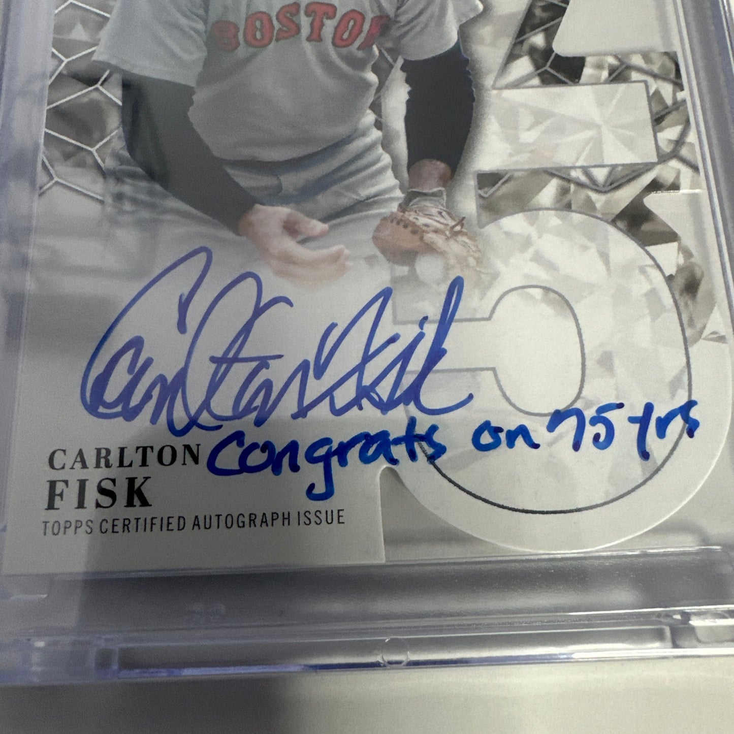 2026 Topps Series 1 Carlton Fisk 75 Years - Auto - 56/75 - RARE  INSCRIPTION 🔥
