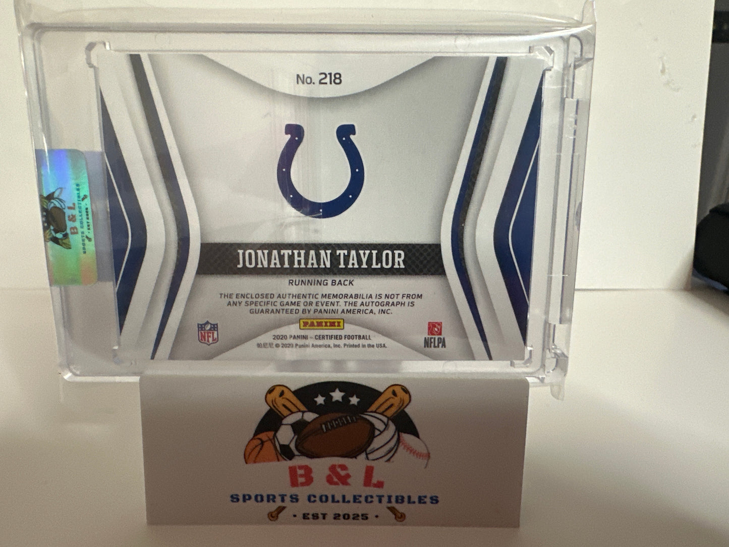 2020 Certified Freshman Fabric Mirror Signatures Jonathan Taylor Orange 034/225 RPA 💥💥