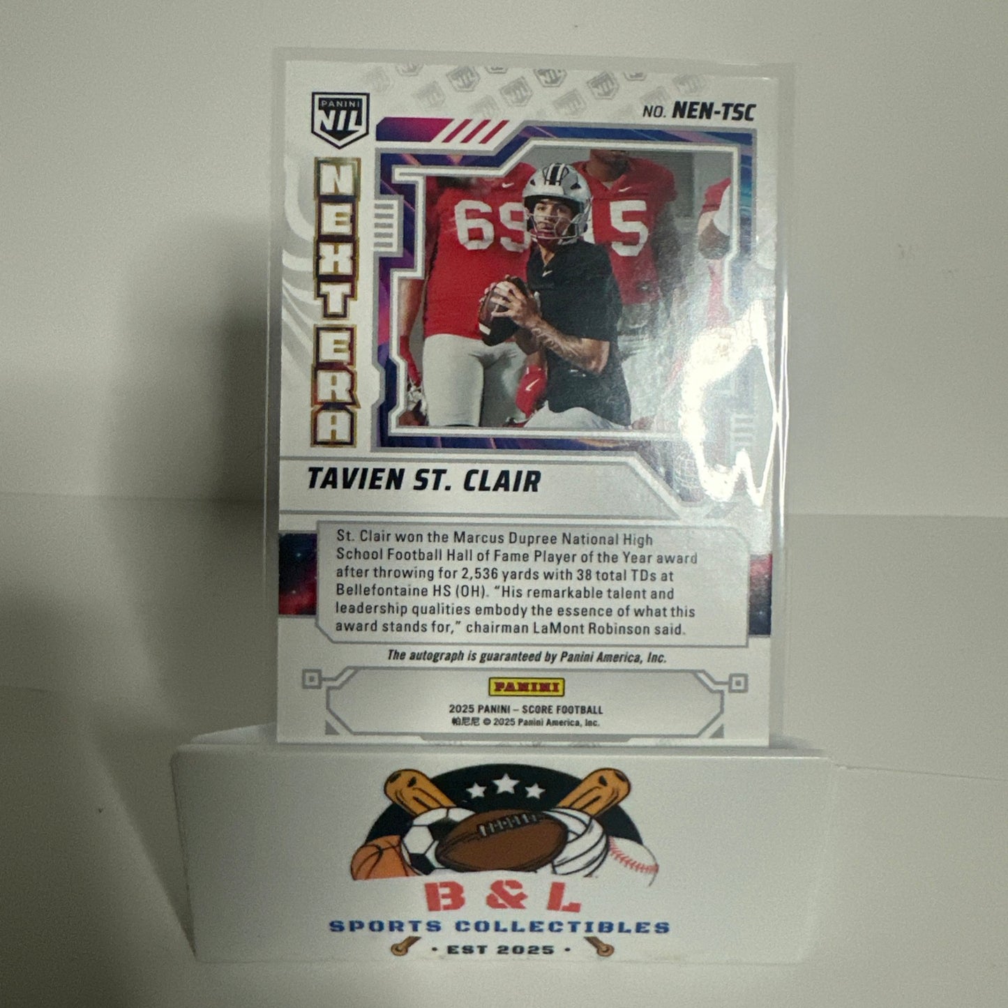 2025 Panini Score Tavien St. Clair NIL Next Era RC Auto Ohio State Autograph 🔥