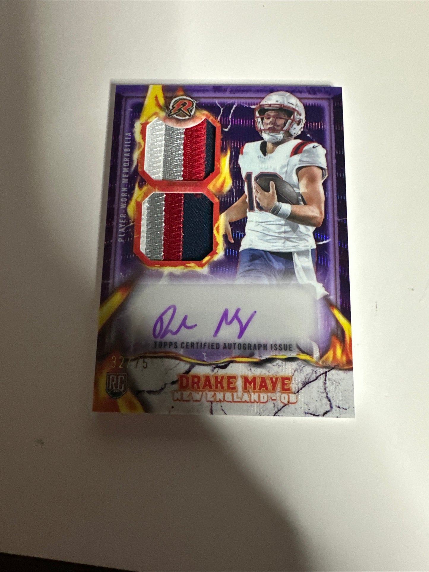 2024 Topps Resurgence Ignite Rookie Drake Maye RPA 4 color Patch Auto 32/75 🔥😳