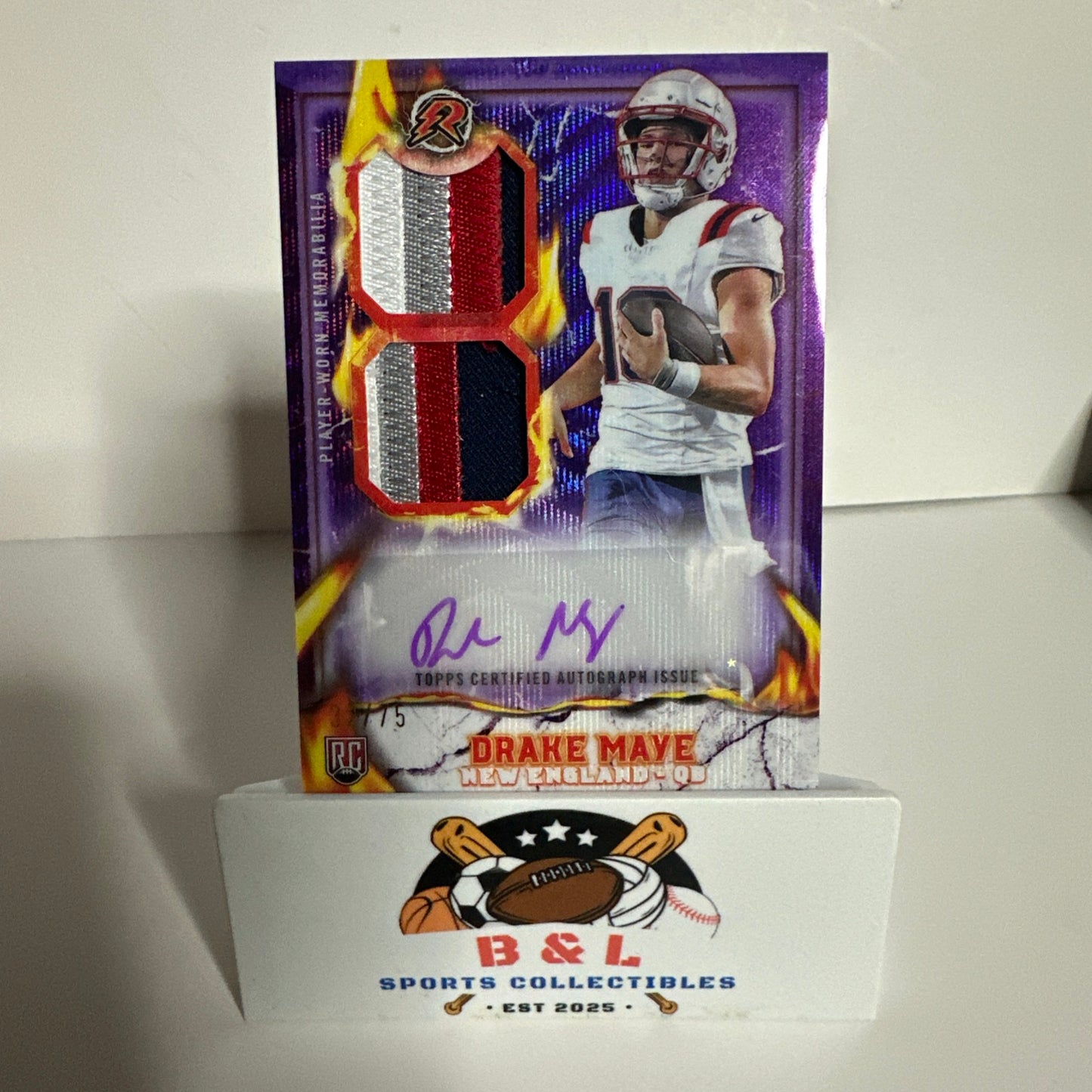 2024 Topps Resurgence Ignite Rookie Drake Maye RPA 4 color Patch Auto 32/75 🔥😳